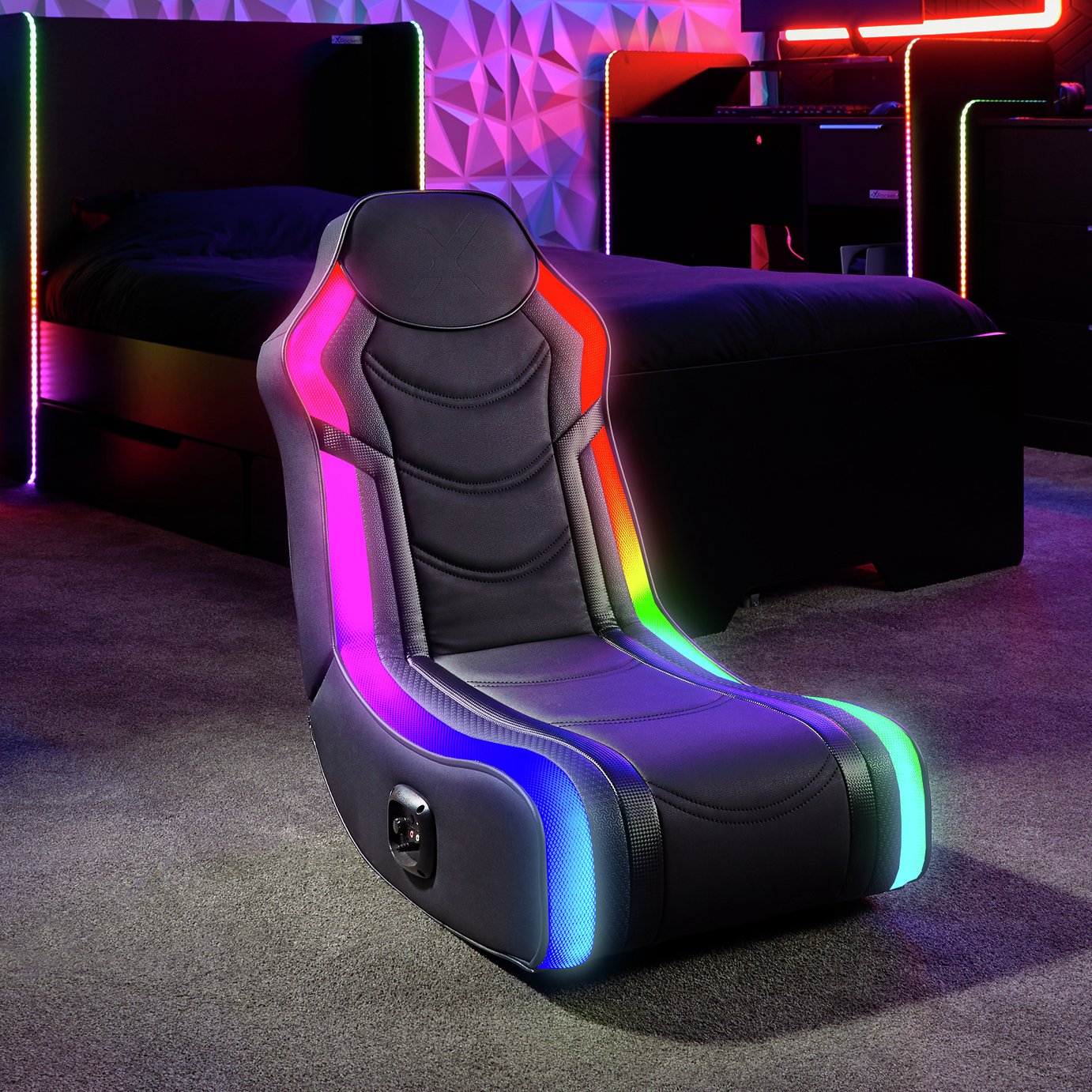 X Rocker Chimera MK2 RGB Sync Junior Floor Rocker - Black