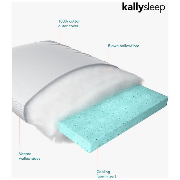 Buy Kallysleep Medium Firm Non Allergic Cooling Pillow Pillows Argos