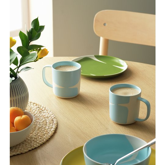 Habitat x Scion Lohko Set of 4 Stoneware Mugs - Blue