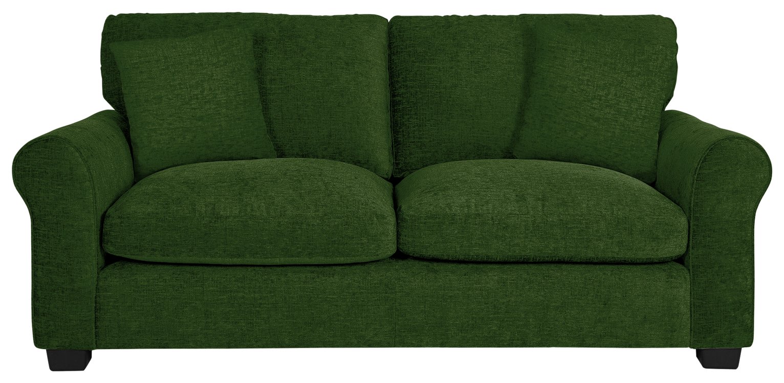 Argos Home Taylor Fabric 3 seater Sofa - Green