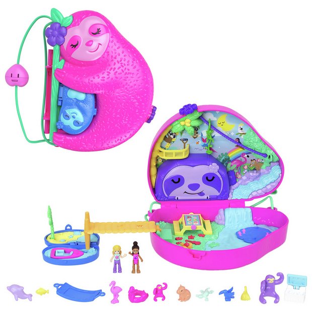 Buy Polly Pocket Sloth Family Wearable Purse Compact Playset Dolls Argos