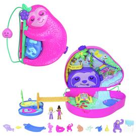 Polly Pocket Sloth Family Wearable Purse Compact Playset