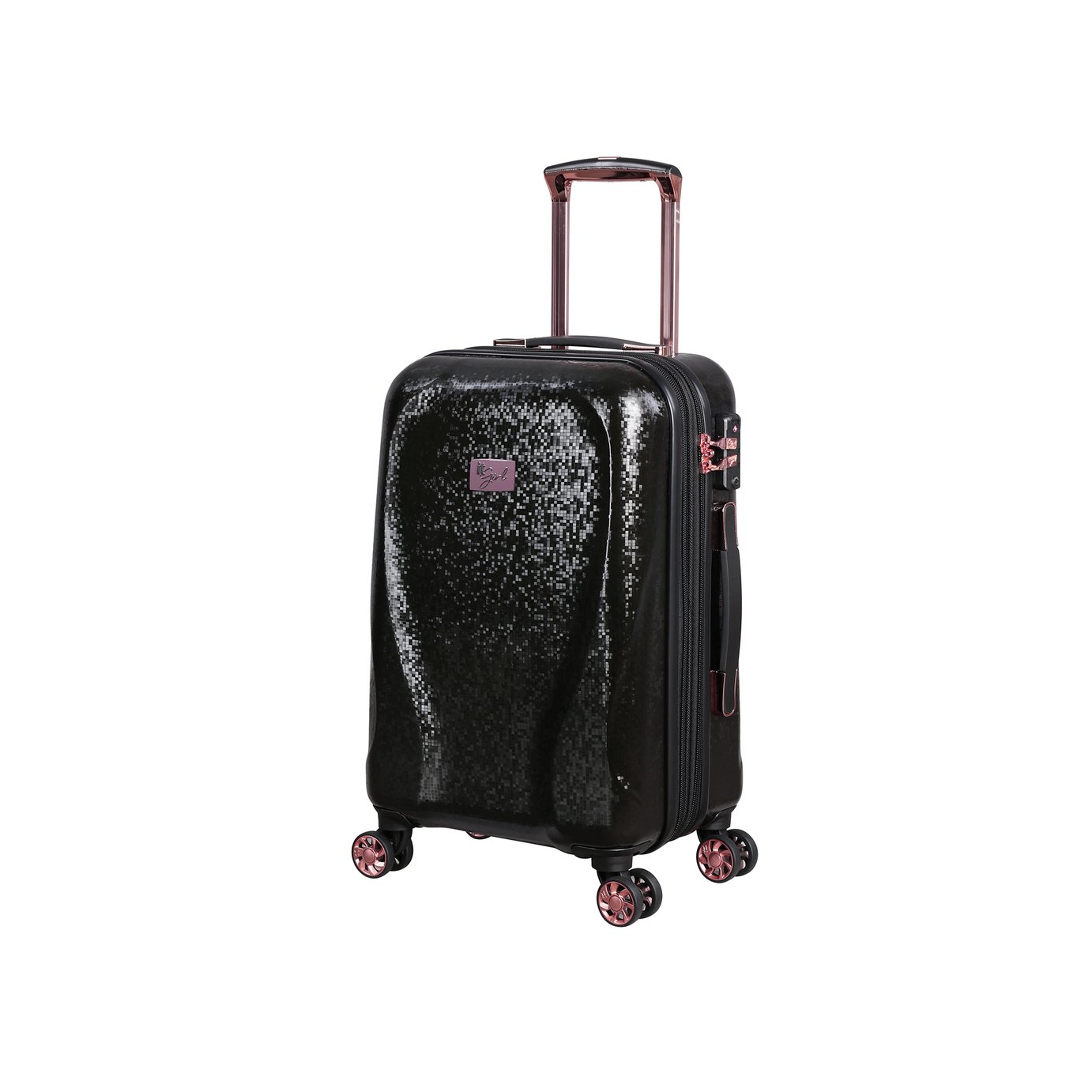 black hand luggage case