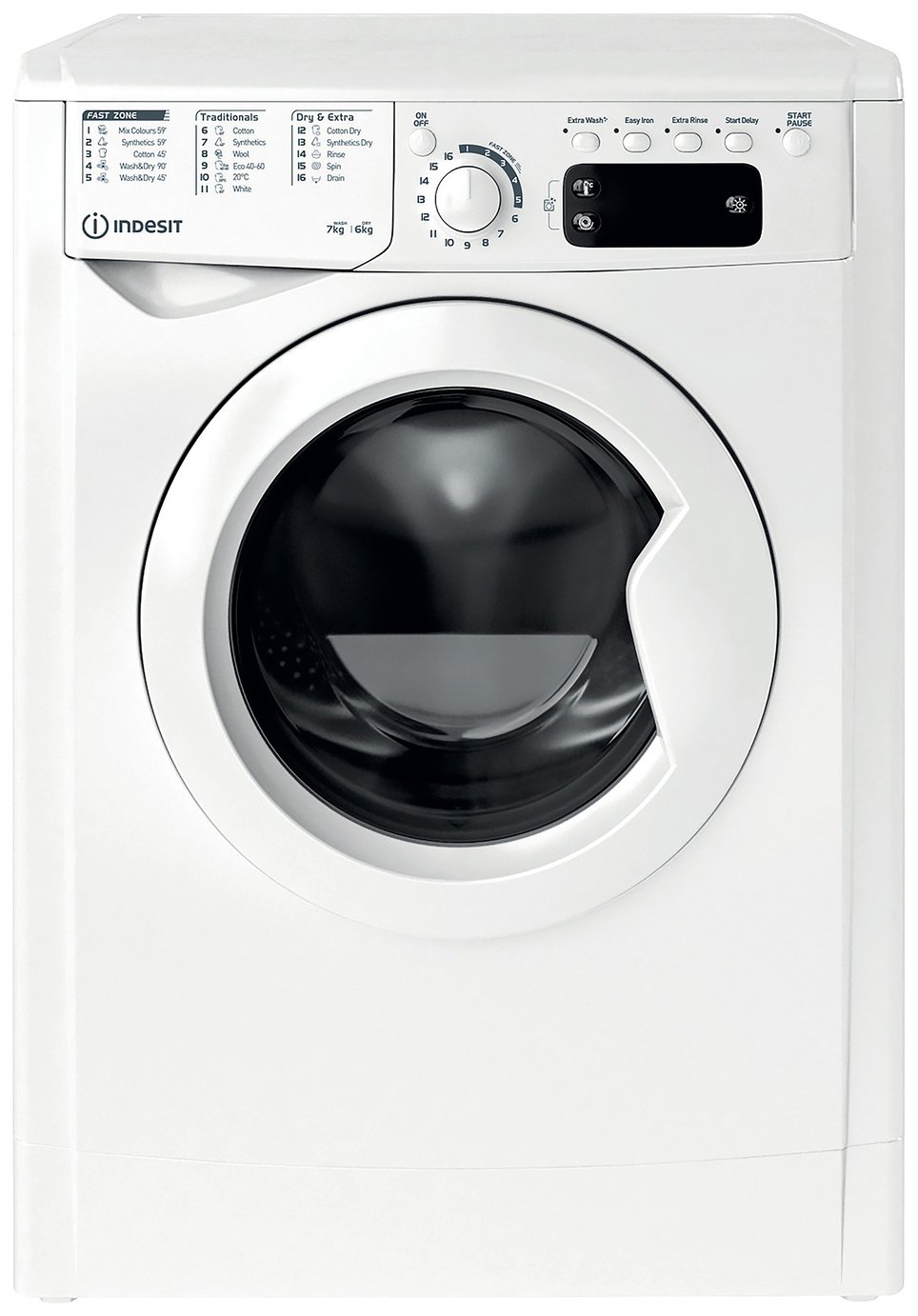 Indesit EWDE761483WUK 7 / 6KG 1400 Spin Washer Dryer