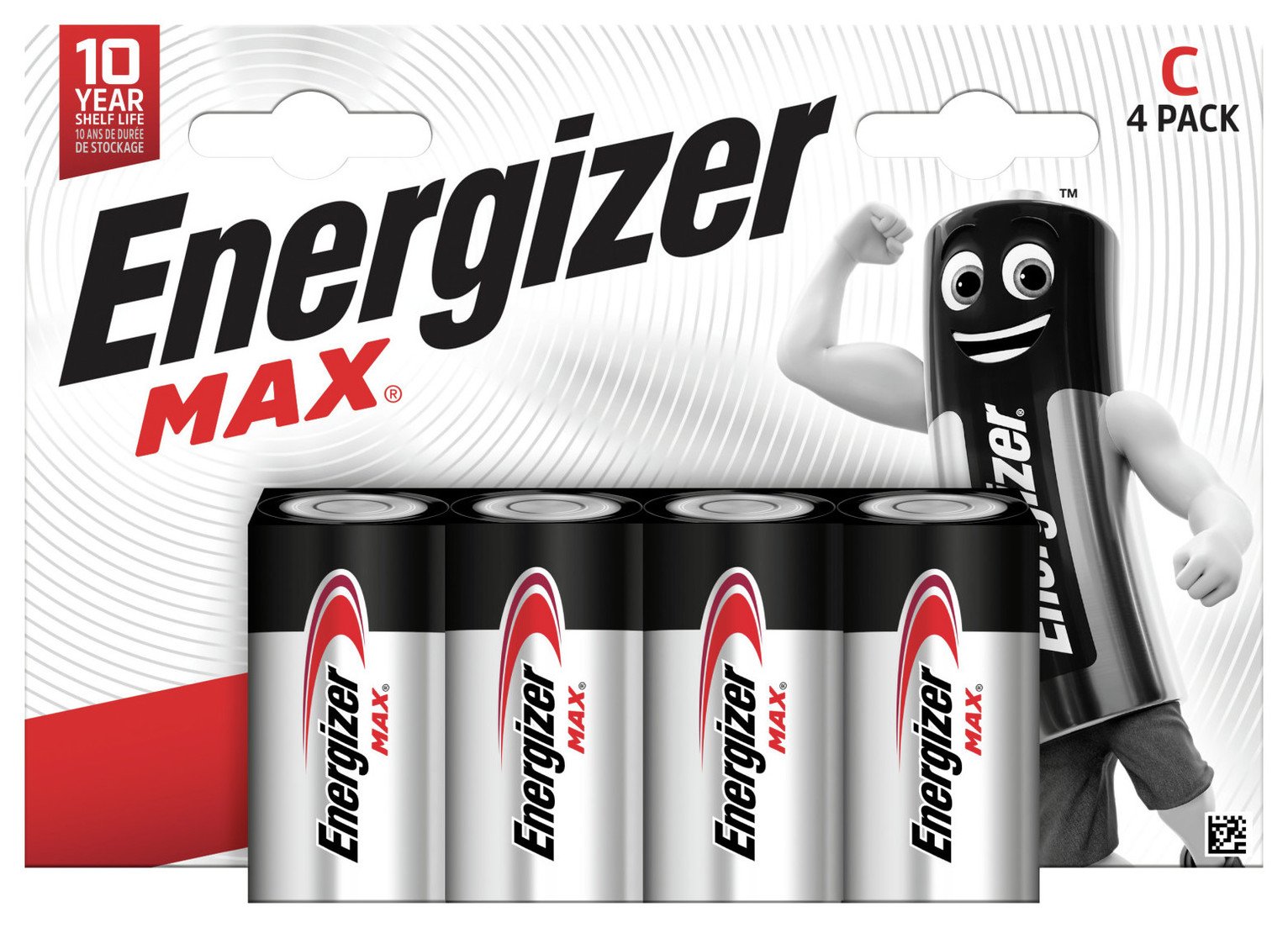 Energizer Max Alkaline C Batteries - Pack of 4