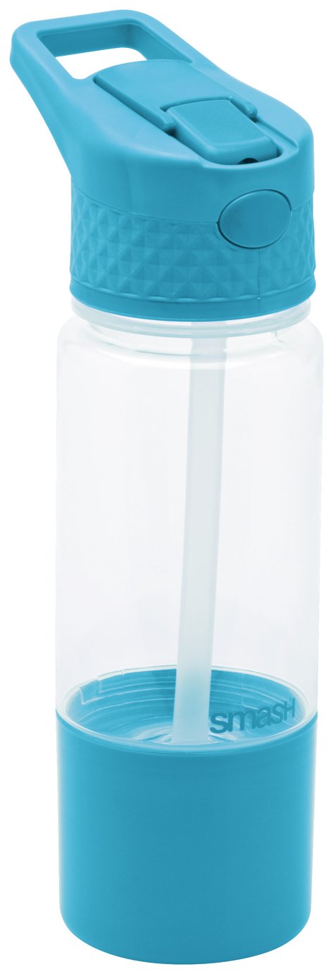 Smash Snack And Sip Blue Sipper Water Bottle - 450ml