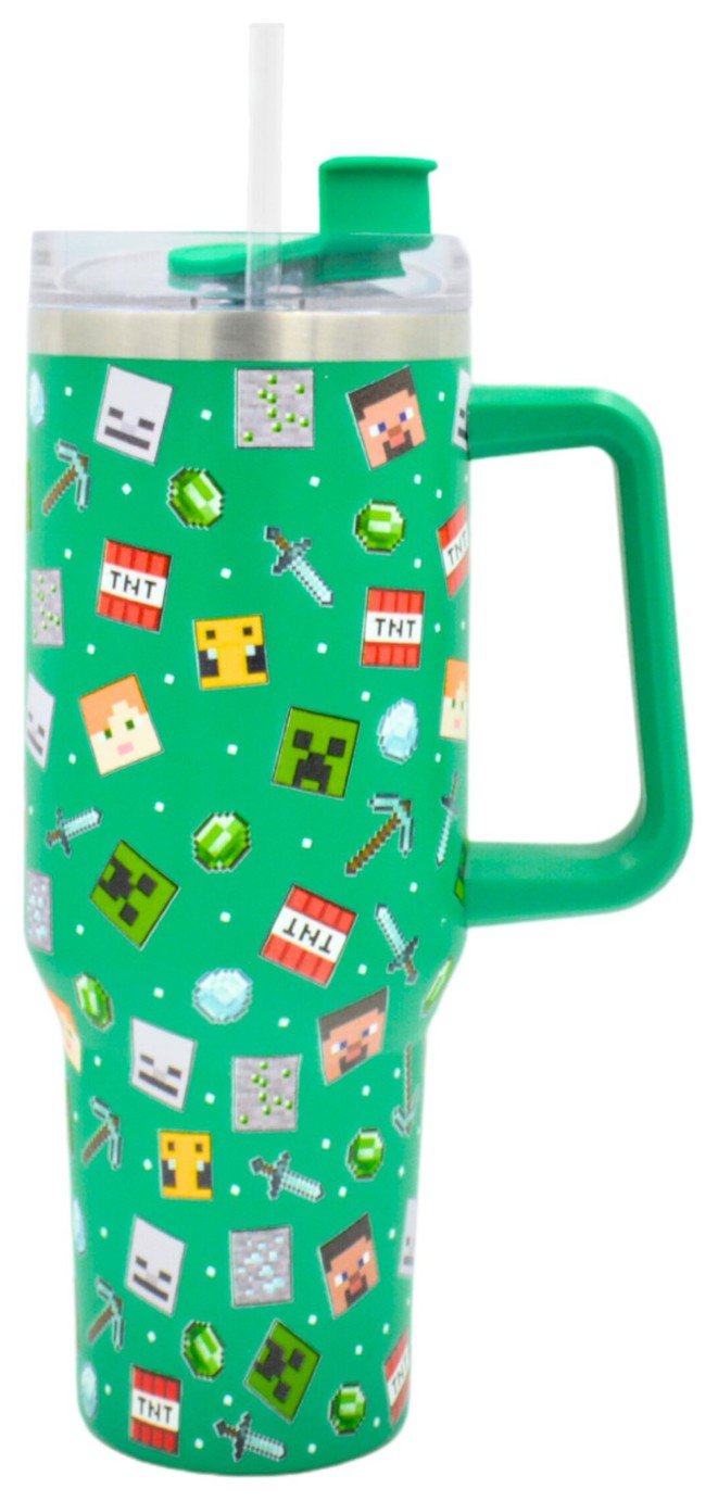 Hox Minecraft Black And Green Travel Cup - 1200ml