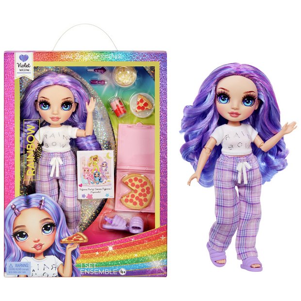 Buy Rainbow High Junior Violet High PJ Party Doll 22cm Dolls Argos