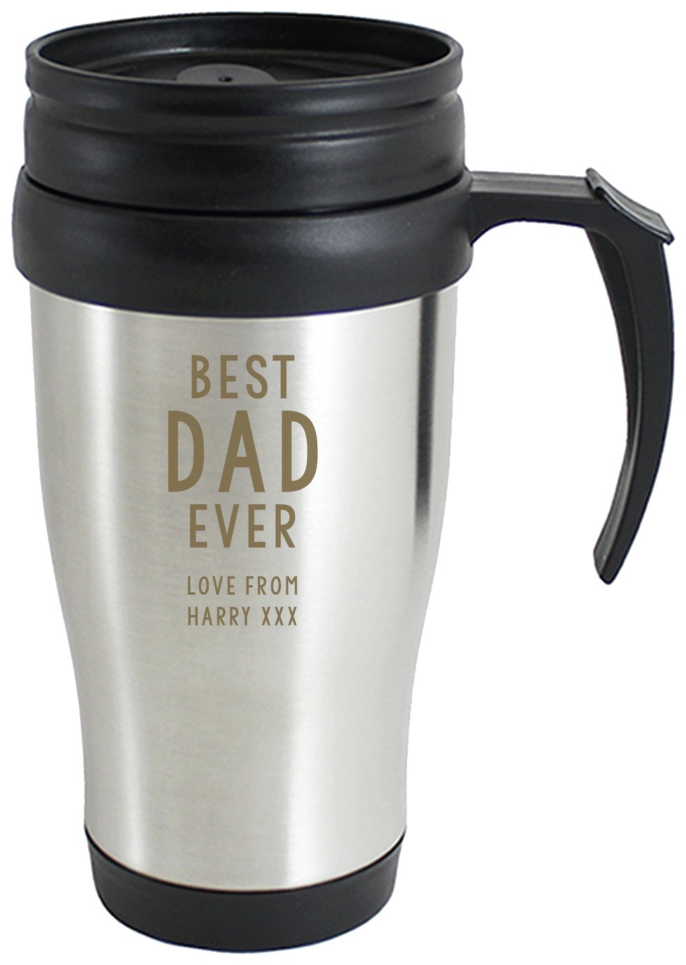 Personalised Message Stainless Steel Travel Mug - 400ml