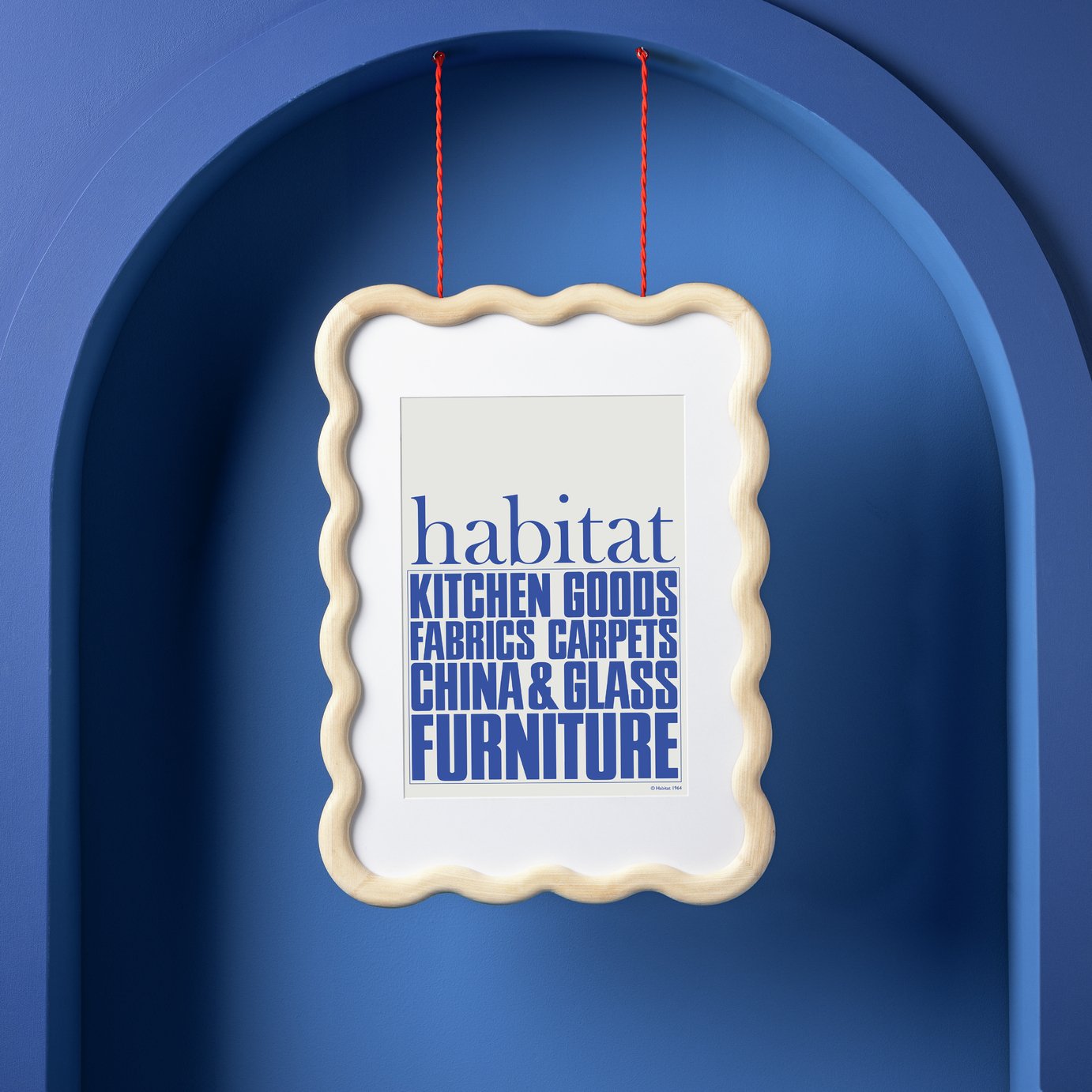 Habitat 60 Wavy Wooden Picture Frame - Natural - A1