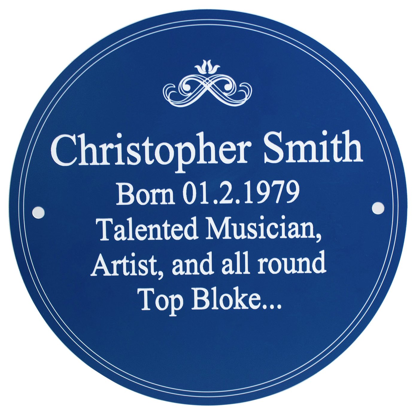 Personalised Message Heritage Plaque Decoration