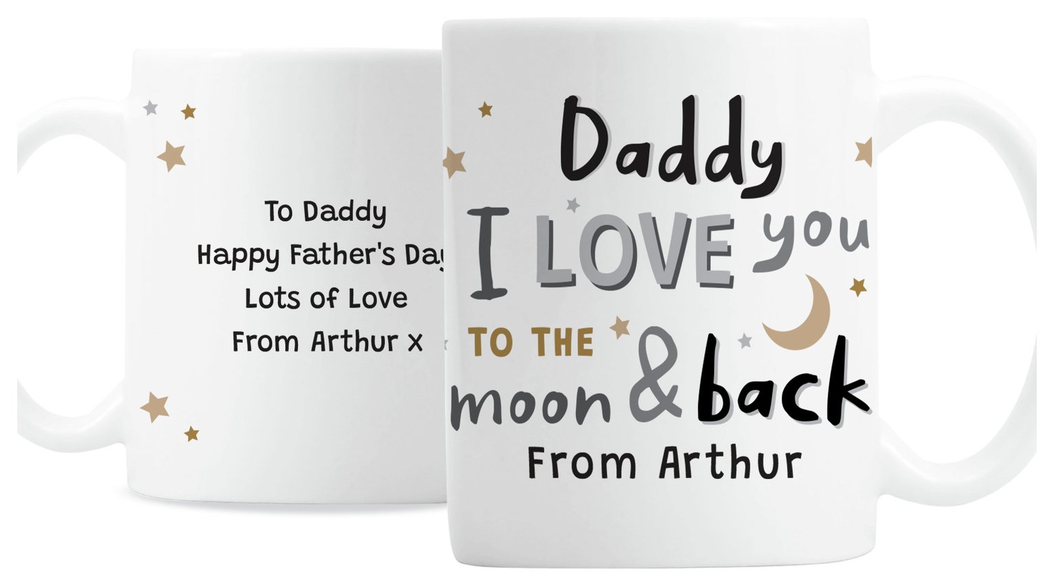 Personalised Message To The Moon And Back Mug