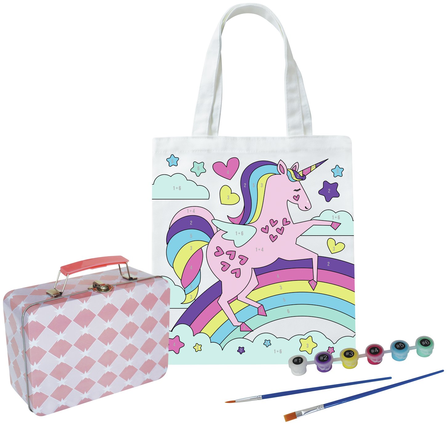Chad Valley Be U Unicorn Paint By Numbers Tote