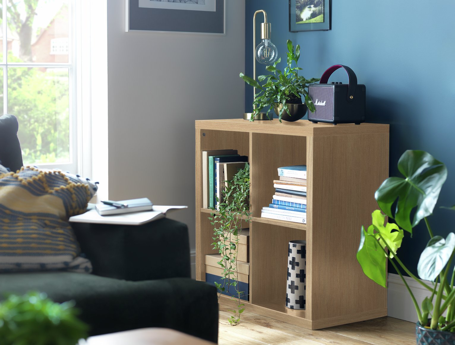 Habitat Squares Plus 4 Cube Storage Unit - Dark Oak