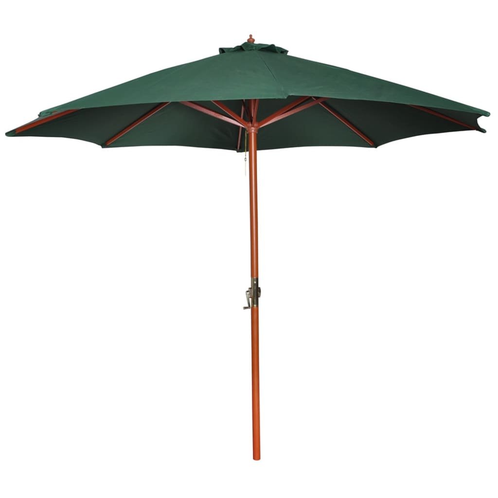 Walplus Polyester Garden Parasol - Green - dia 300 cm