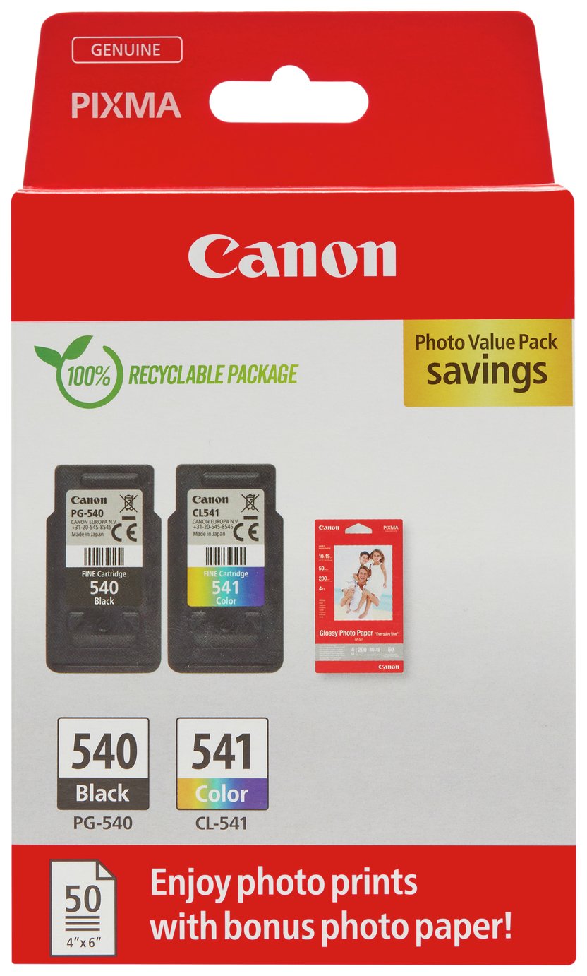 Canon PG-540 & CL-541 Ink Cartridges - Black & Colour
