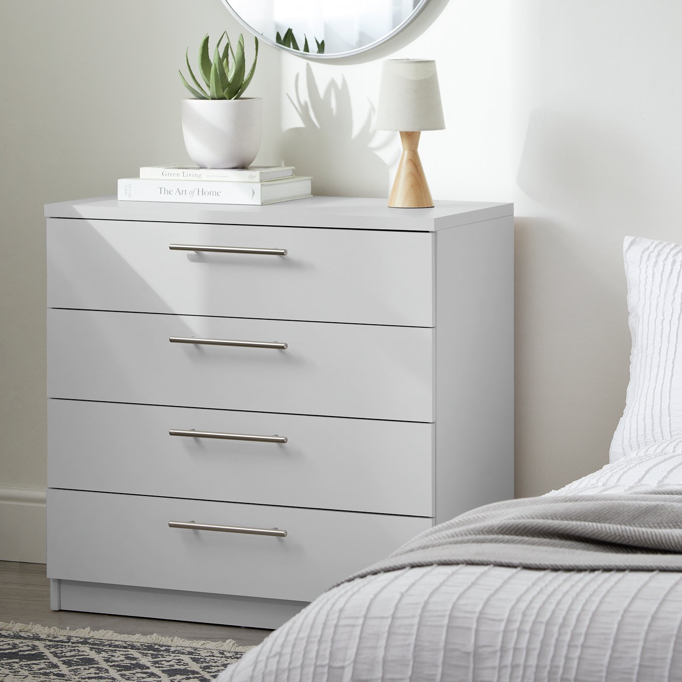 Argos Home Brisbane 4 Drawer Chest – Grey