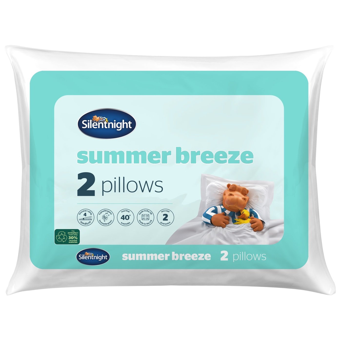 Silentnight Summer Breeze Medium Pillow - 2 Pack