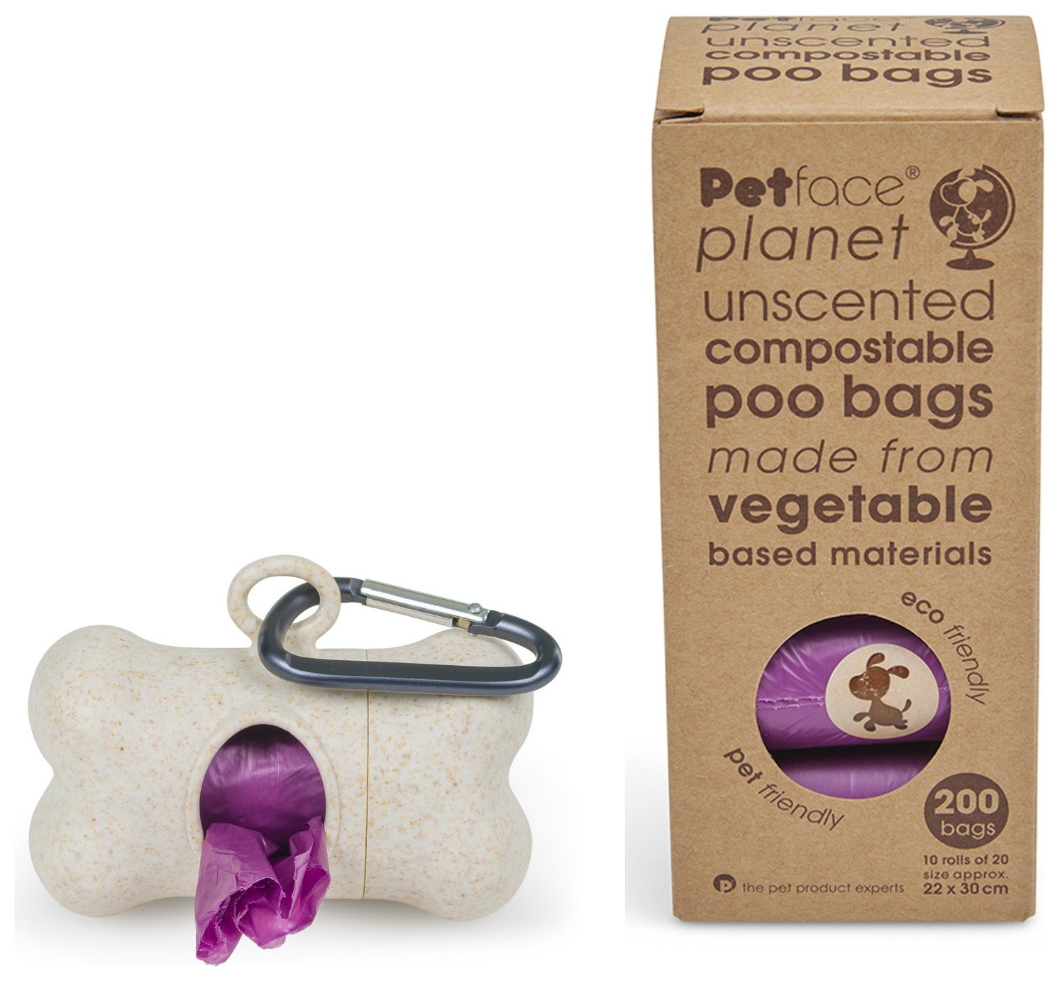 Petface Dog Compostable Poop Bags & Dispenser