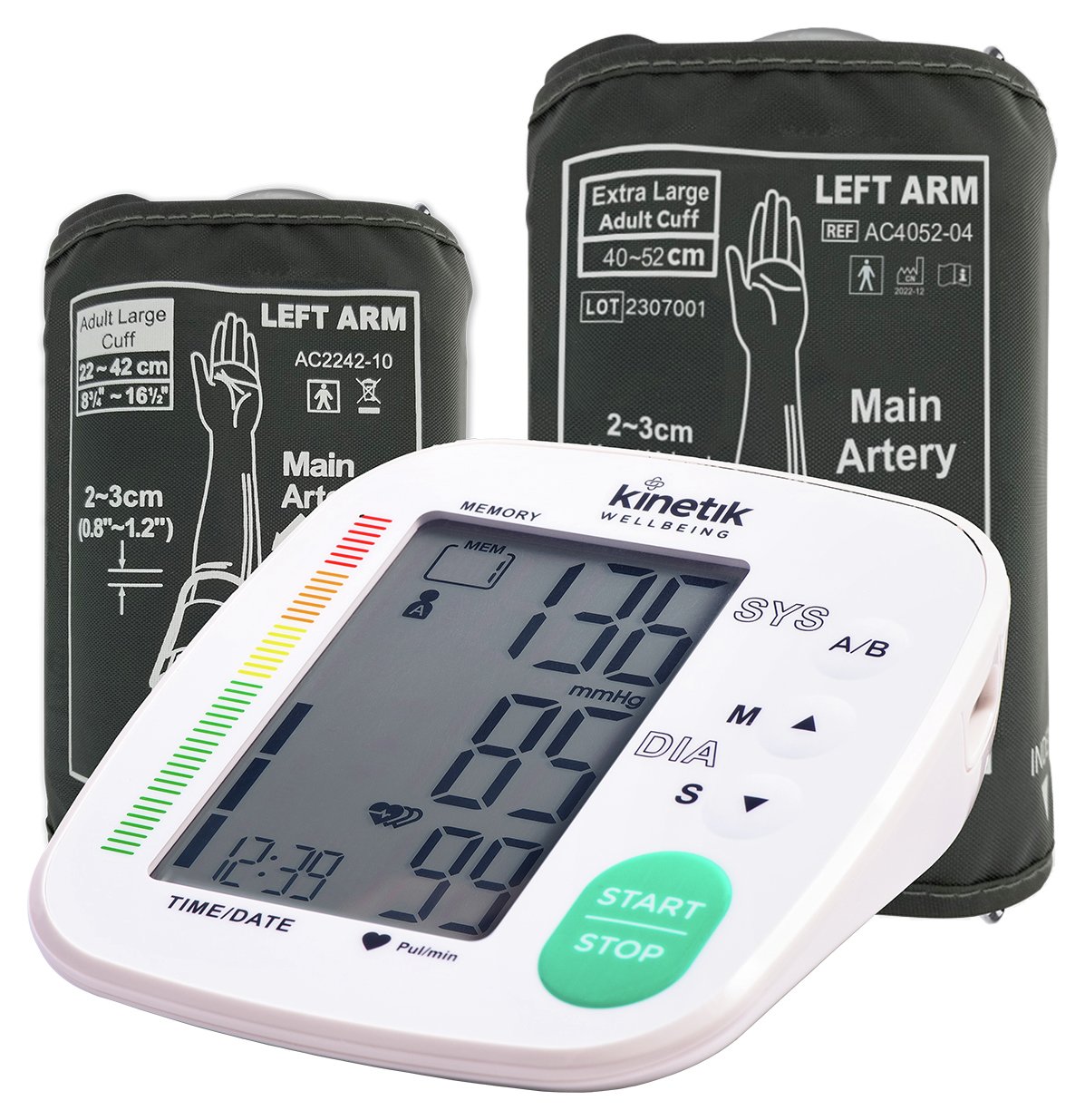Kinetik Blood Pressure Monitor w/ universal & XL cuff 