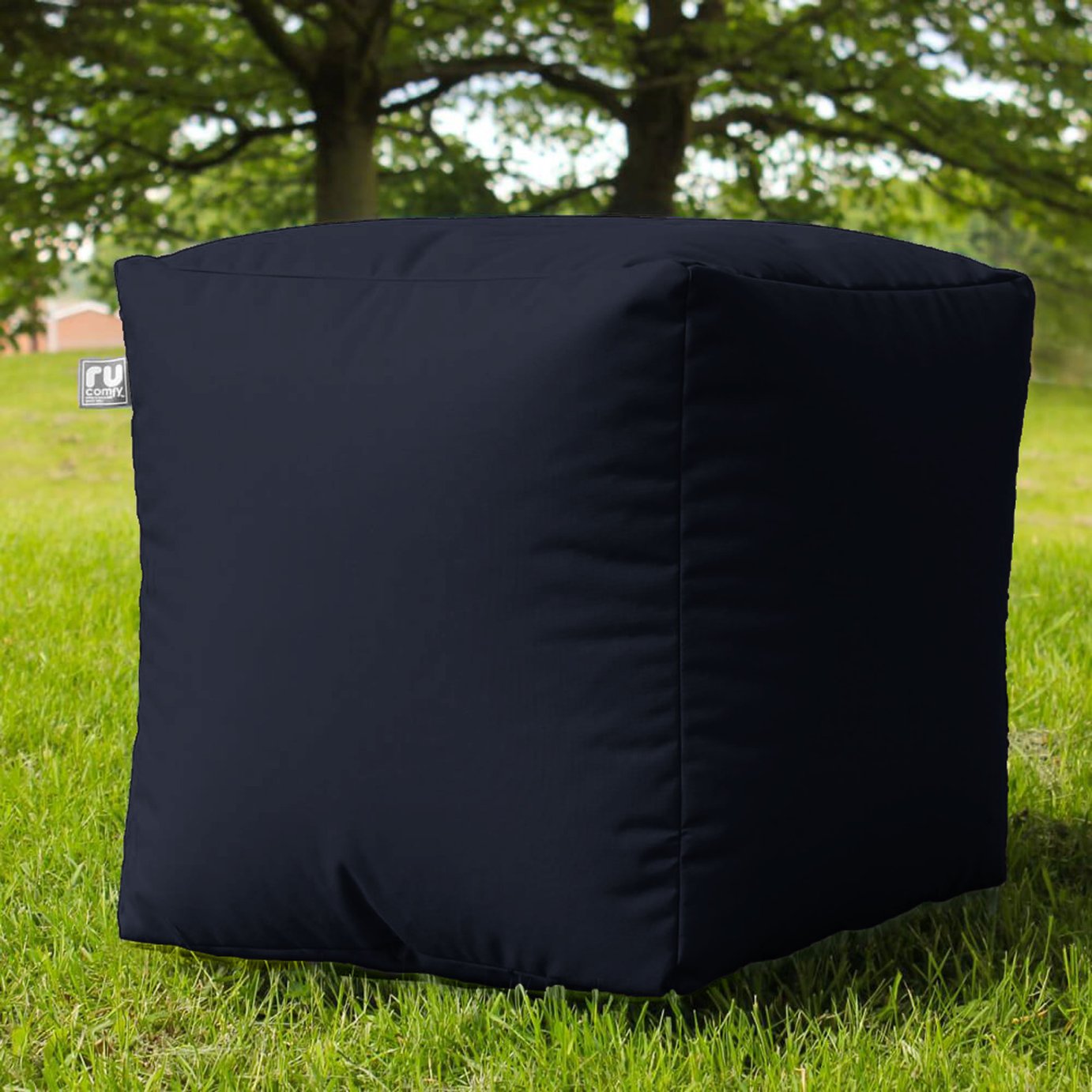rucomfy Indoor Outdoor Cube Bean Bag - Navy 