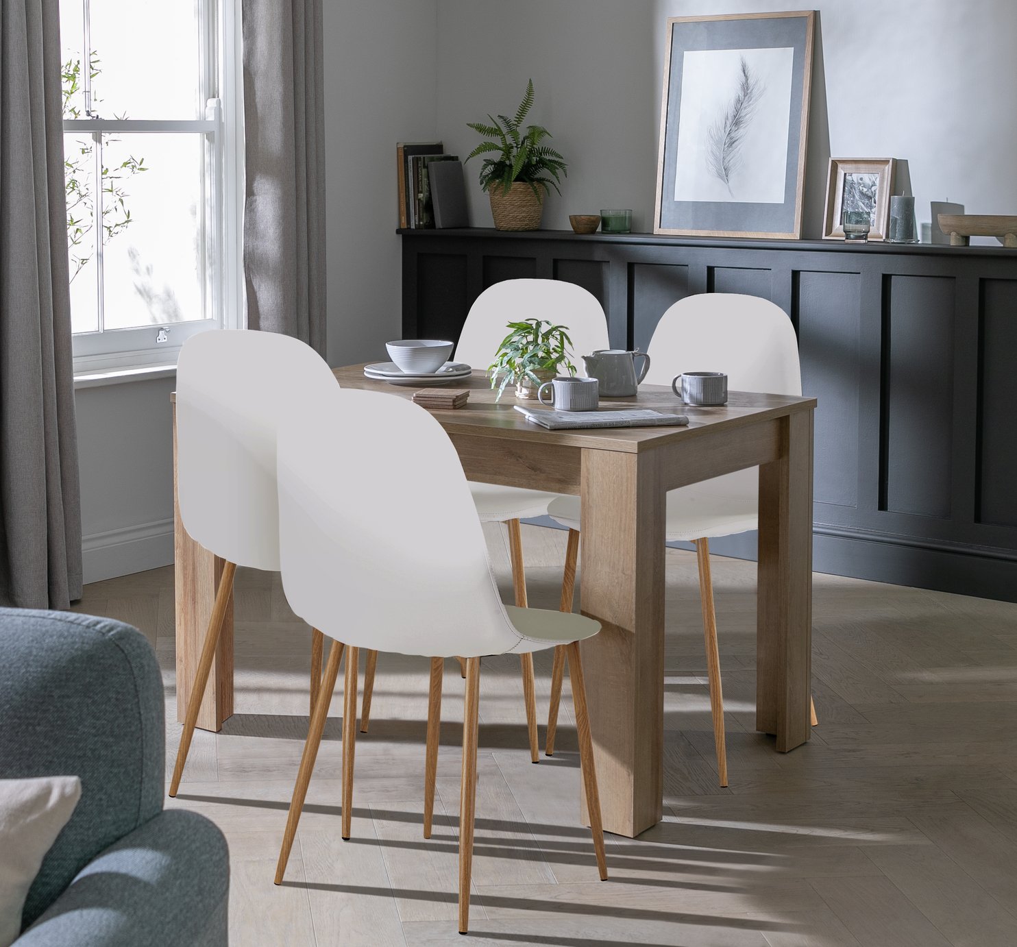 Argos Home Miami Dining Table & 4 Beni Chairs