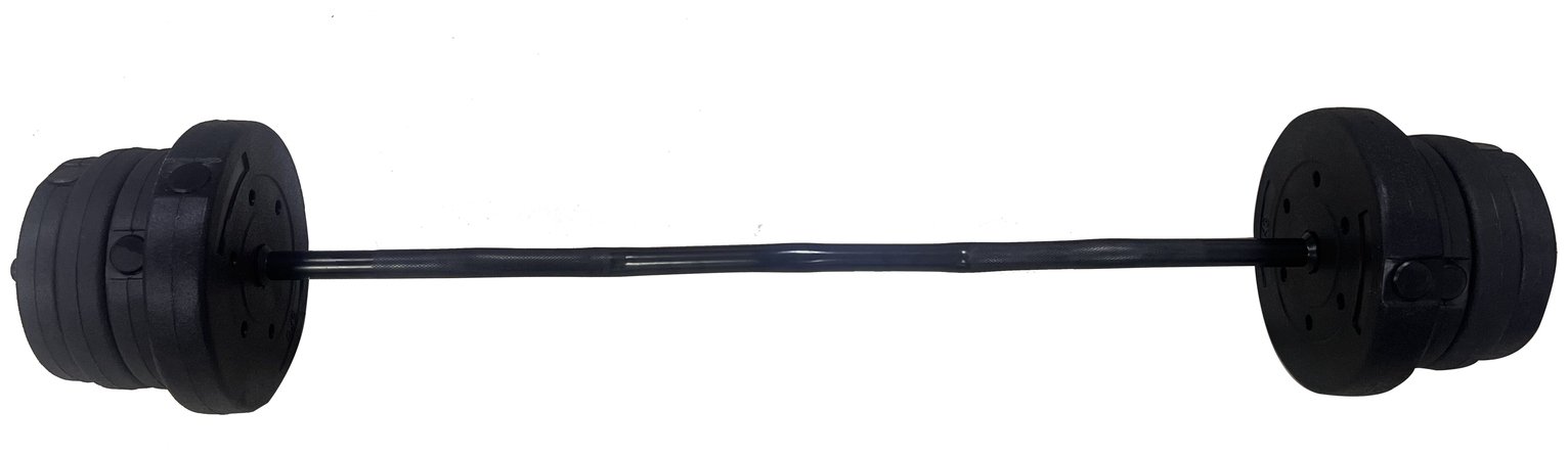 Opti Z Curl Vinyl Barbell Weight Set - 25kg