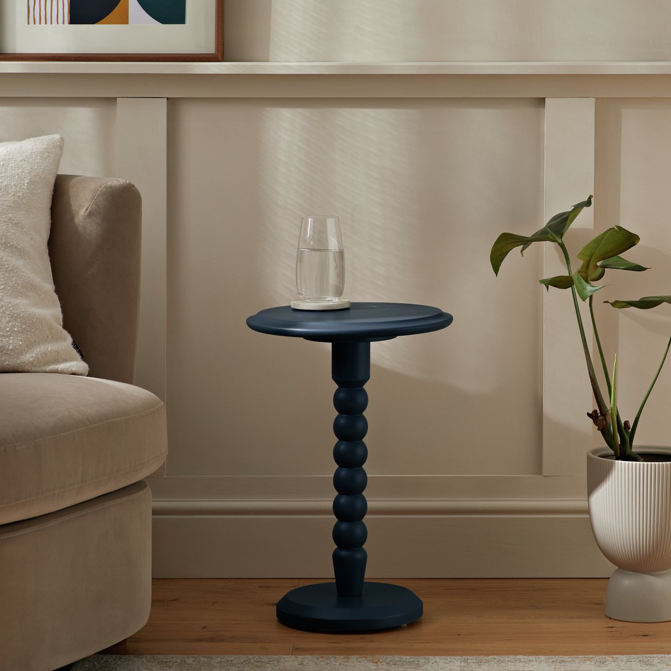 Habitat Blaire Bobbin Side Table - Navy