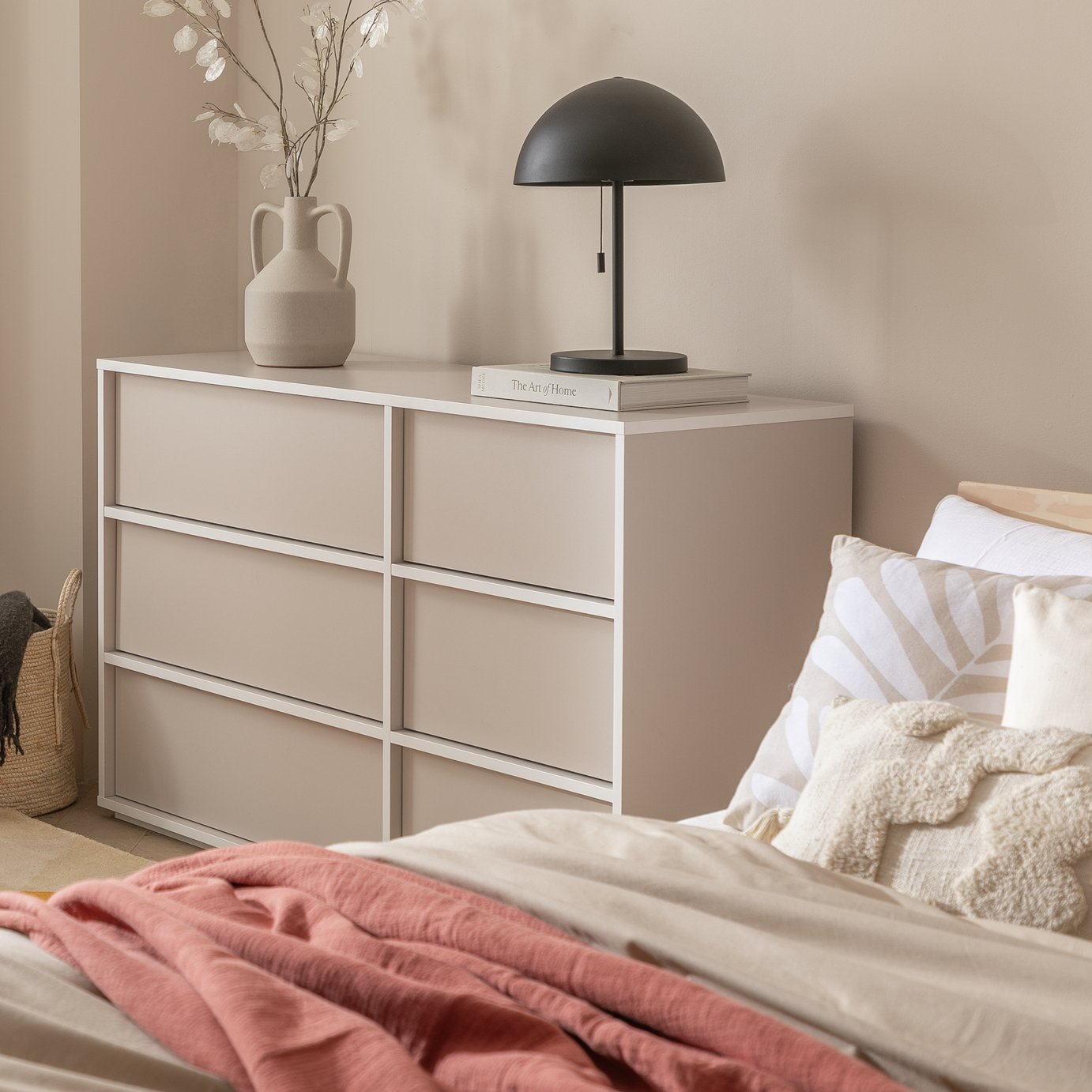 Habitat Edale 6 Drawer Chest Putty