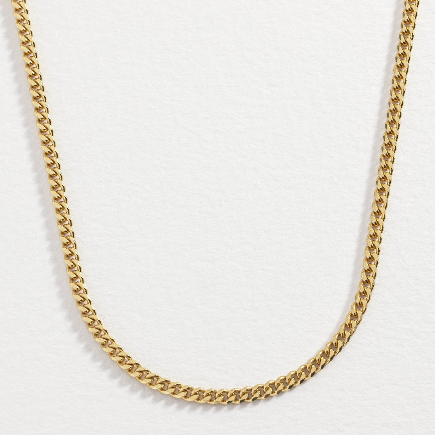 Revere Men's 9ct Gold Plated 18 Inch Chain Necklace
