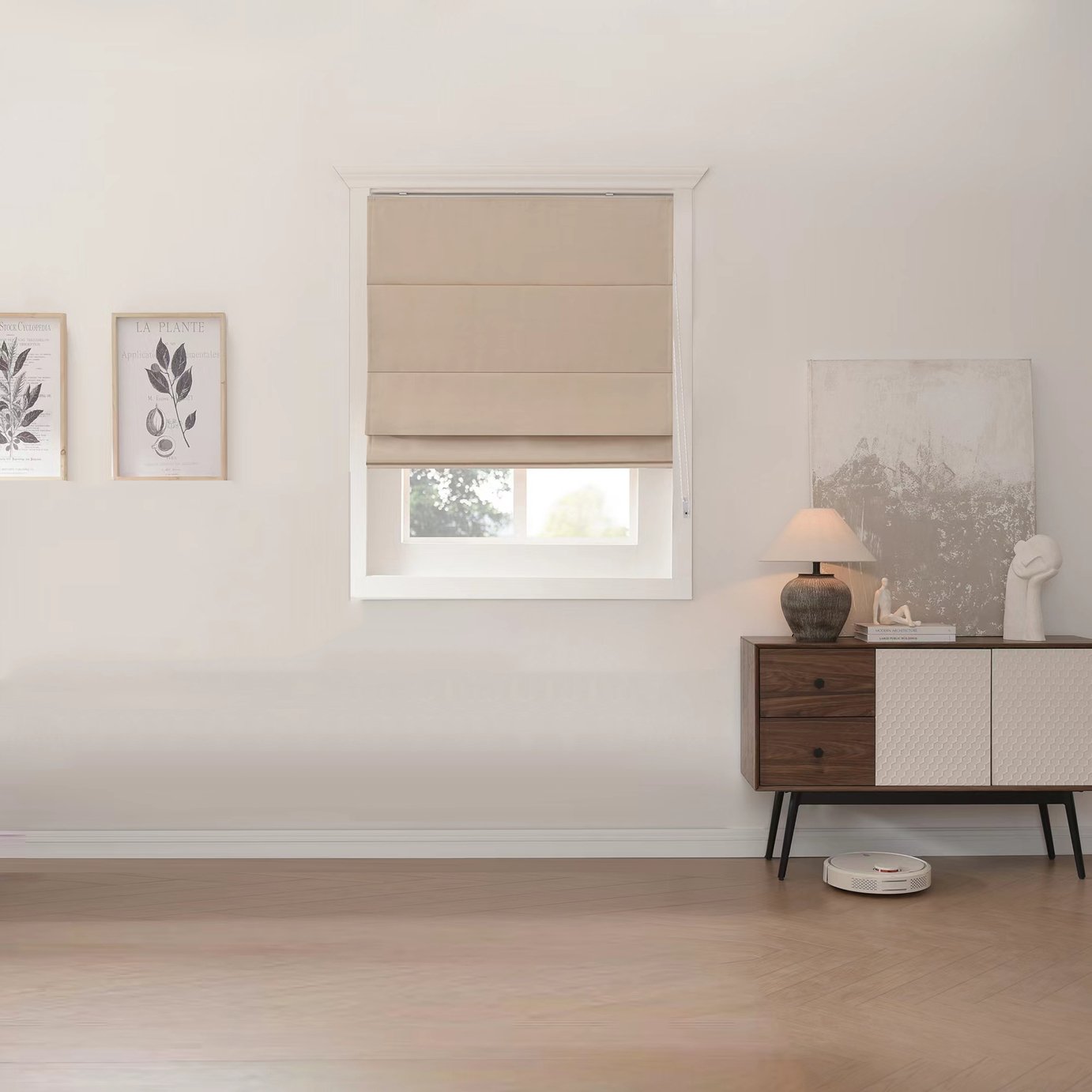 Little Black Book Blackout Natural Roman Blind