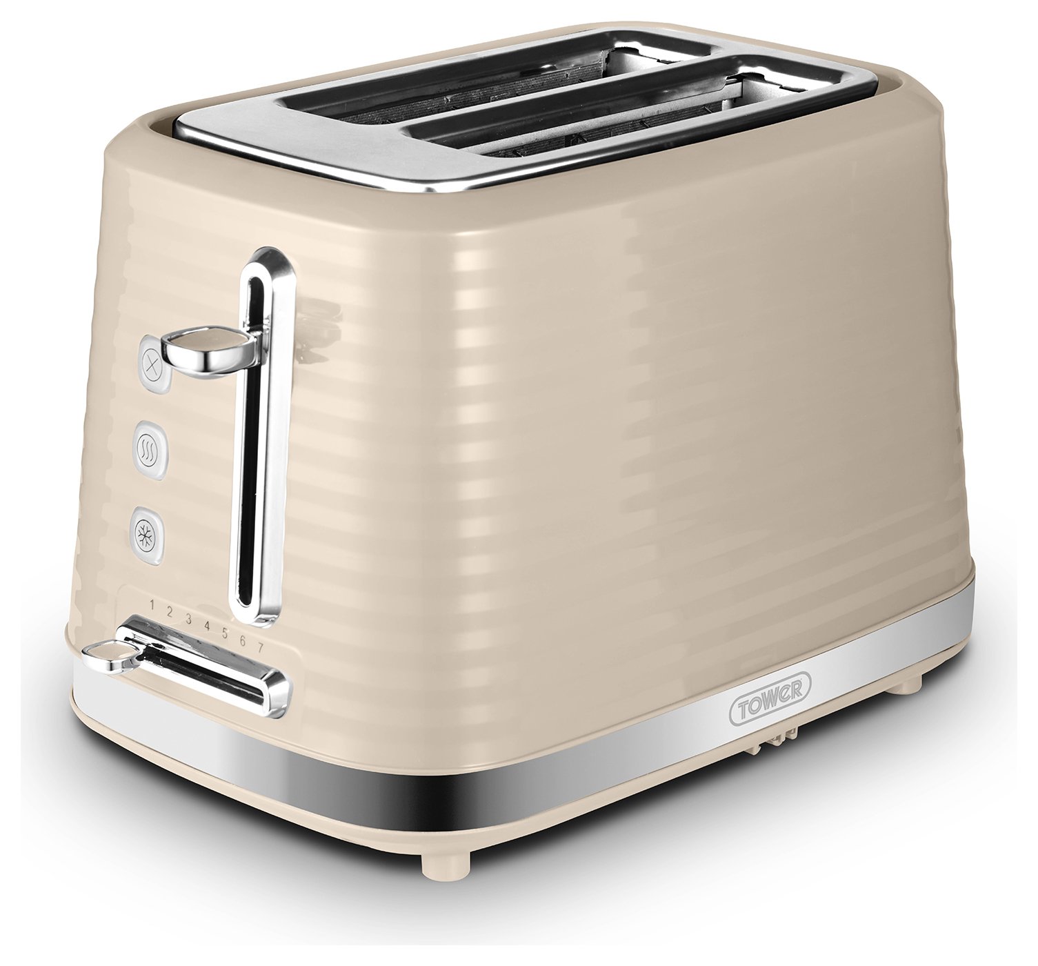 Tower T20083MSH Saturn 2 Slice Toaster - Latte