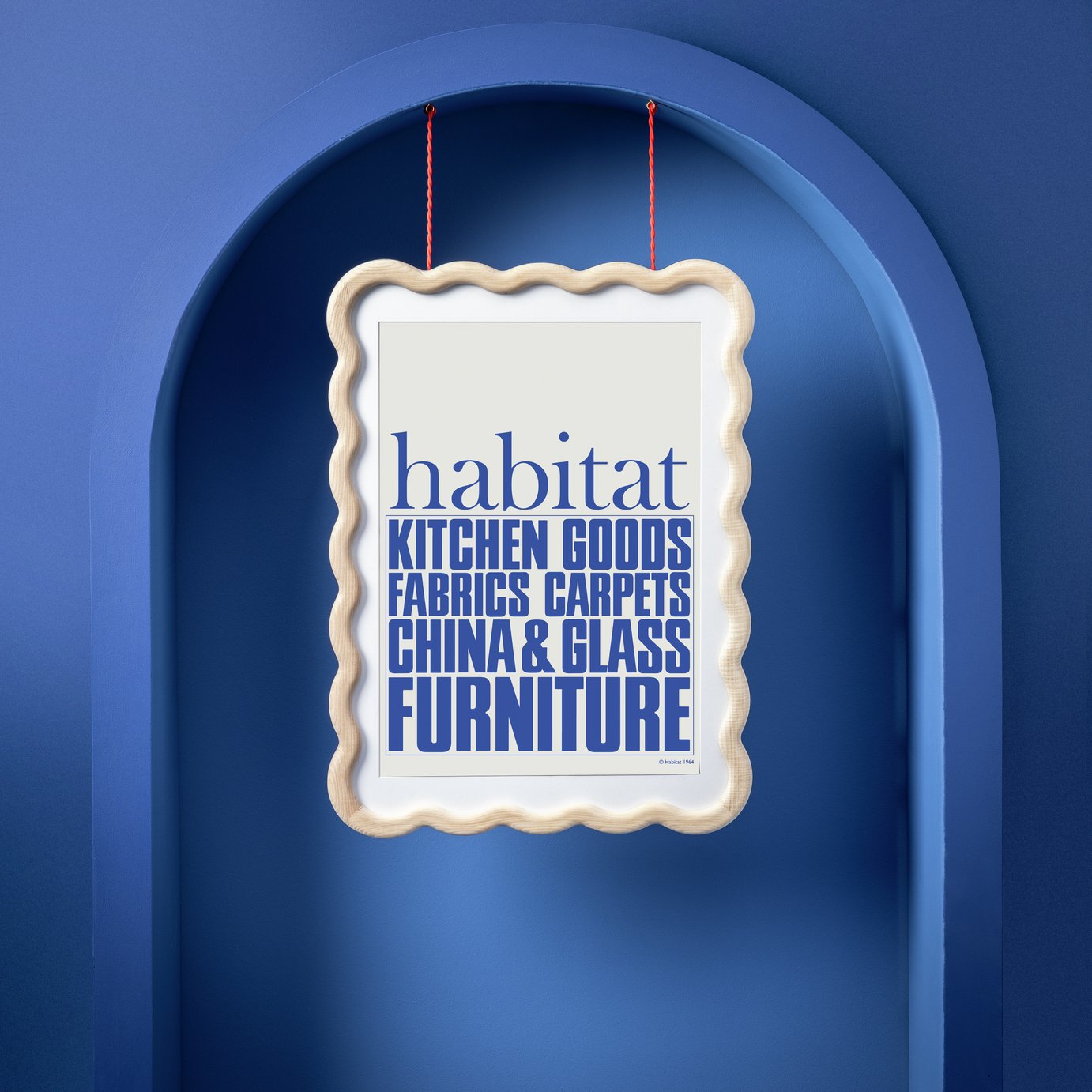 Habitat 60 Wavy Natural Wooden Picture Frame - 42x58cm