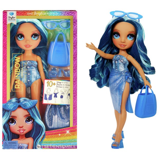 Buy Rainbow High Swim Style Doll Skyler Blue 11inch 27cm Dolls Argos
