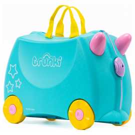 Trunki Una Unicorn 4 Wheel Hard Ride On Suitcase - Turquoise