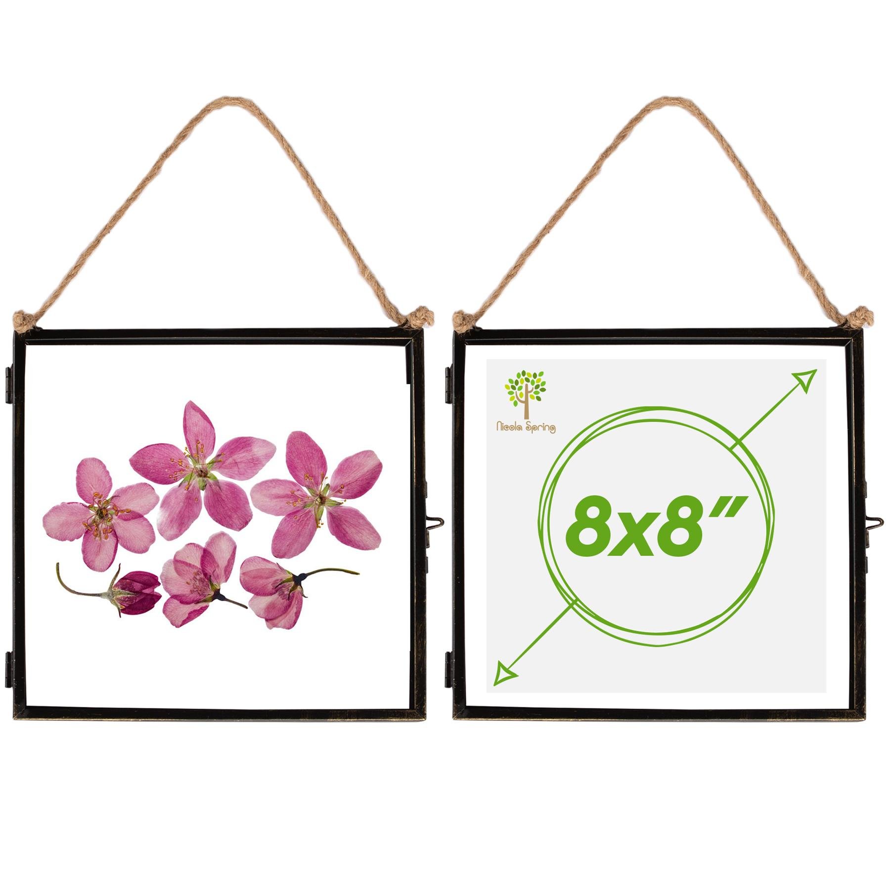 Nicola Spring Hanging Metal Photo Frames 8" x 8" Set of 2 - Black