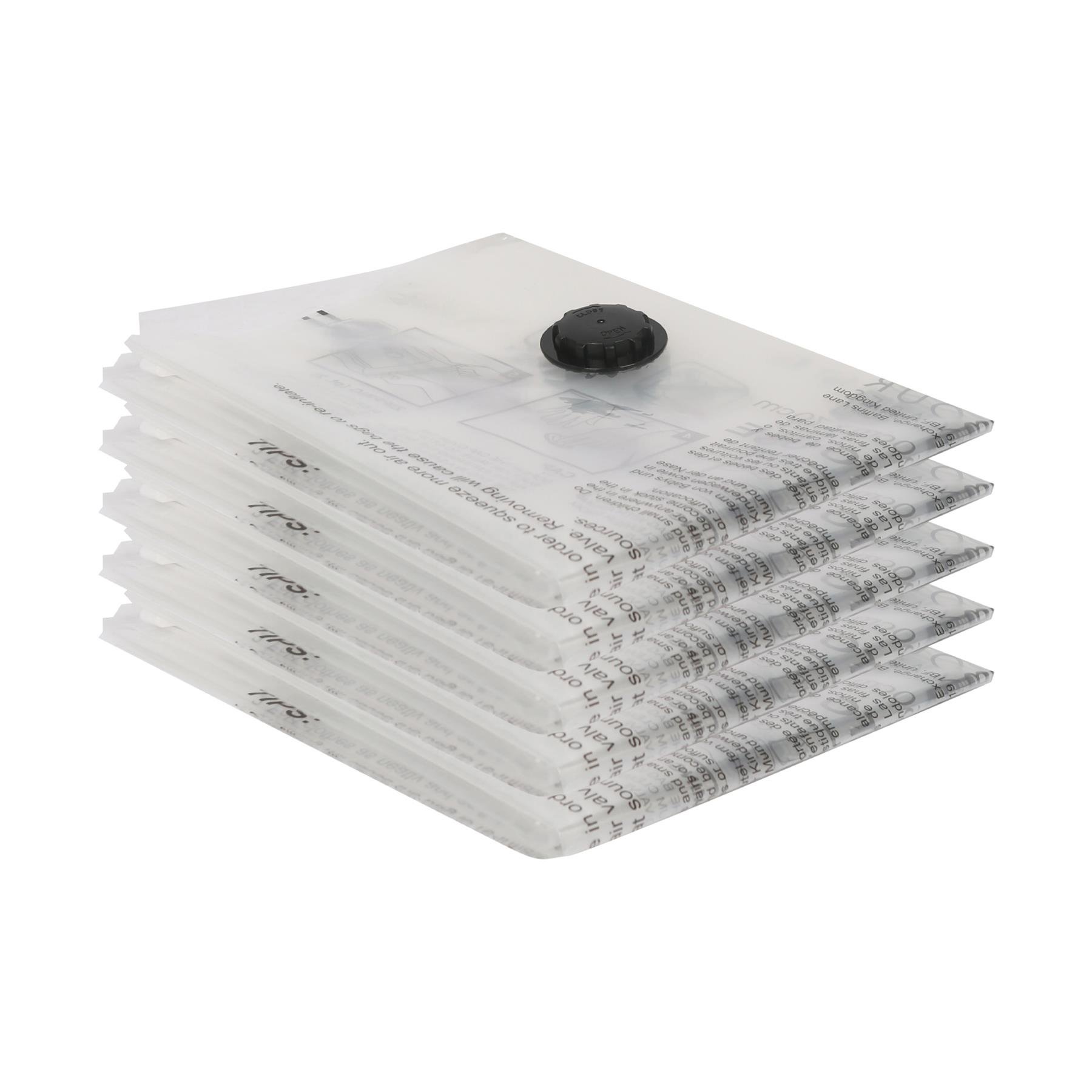 Harbour Housewares Vacuum Storage Bags - Medium (50 x 70cm) - White - Pack of 5