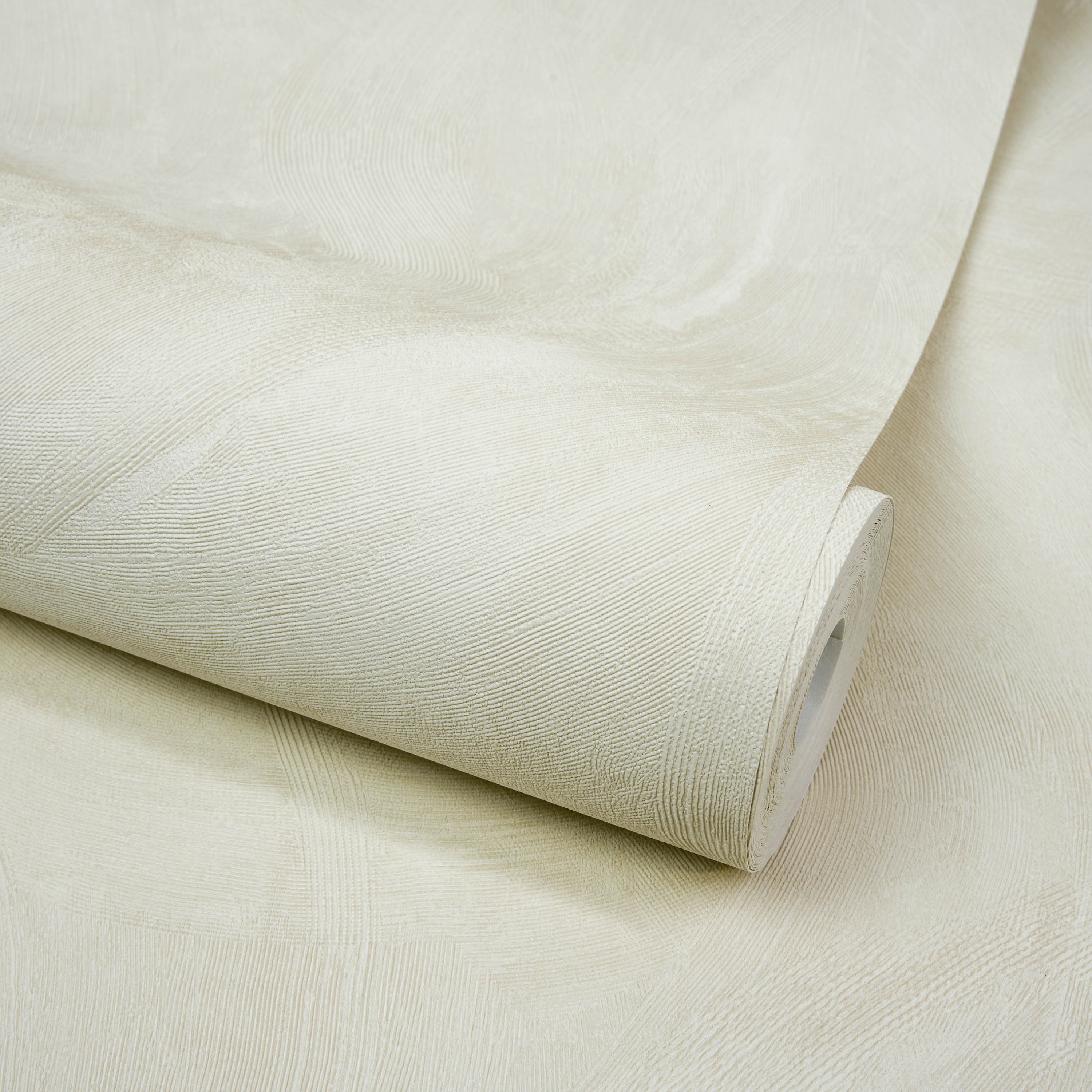 Grandeco Serra Limewash Chalk Paint Effect Textured Wallpaper - Porcelain Cream