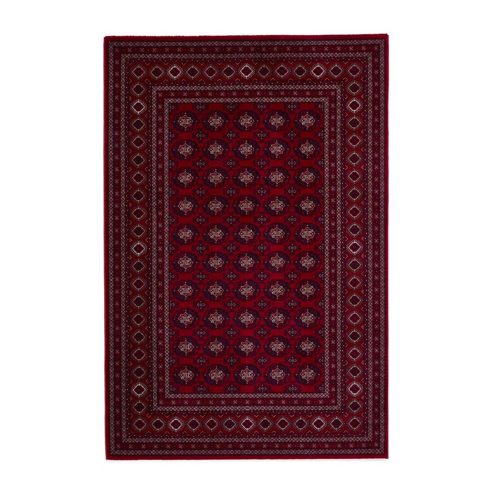 Mega Flooring Red Traditional Bordered Runner - 80 x 300cm