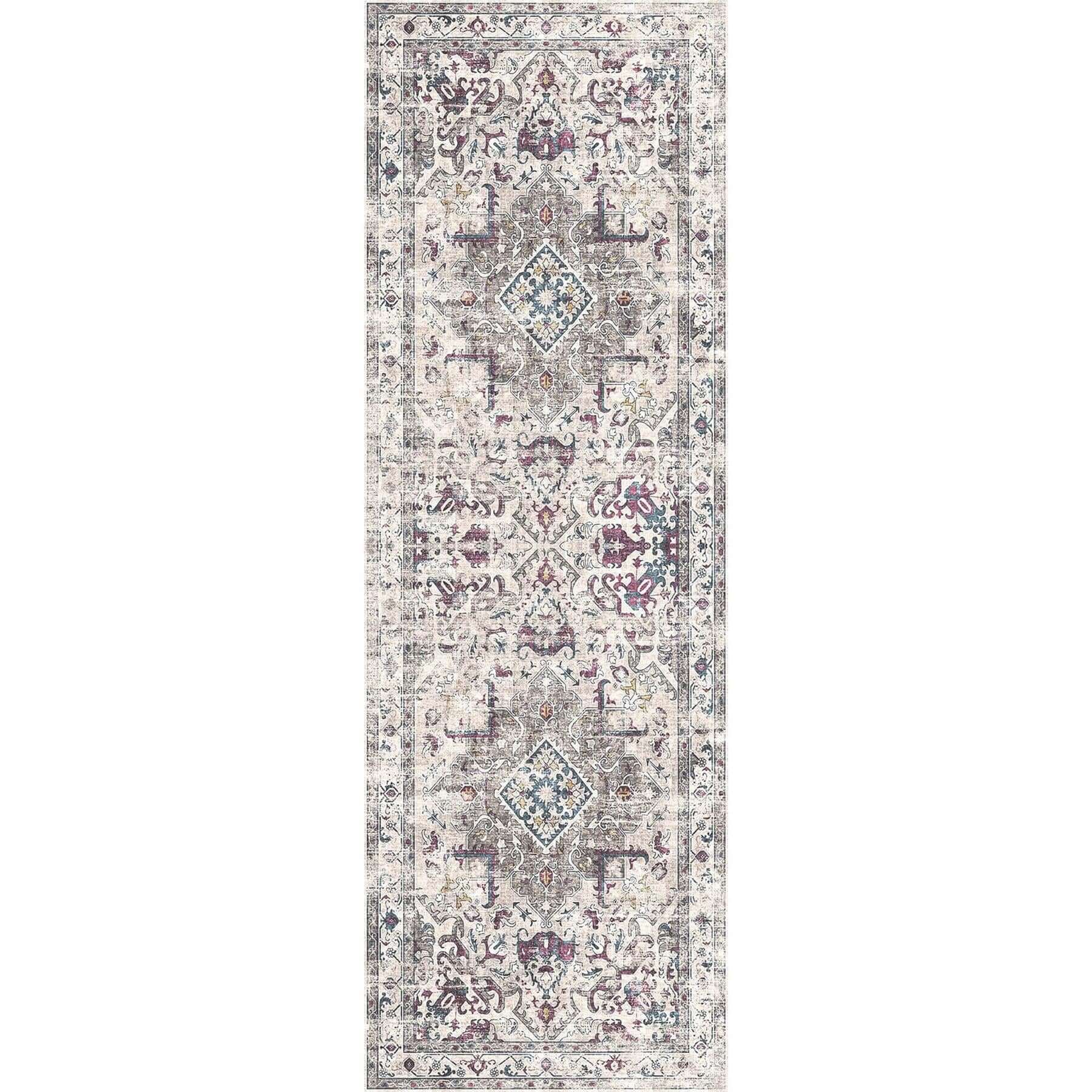 The Rugs Beige Bahala Vintage Runner Rug - 60 x 180cm