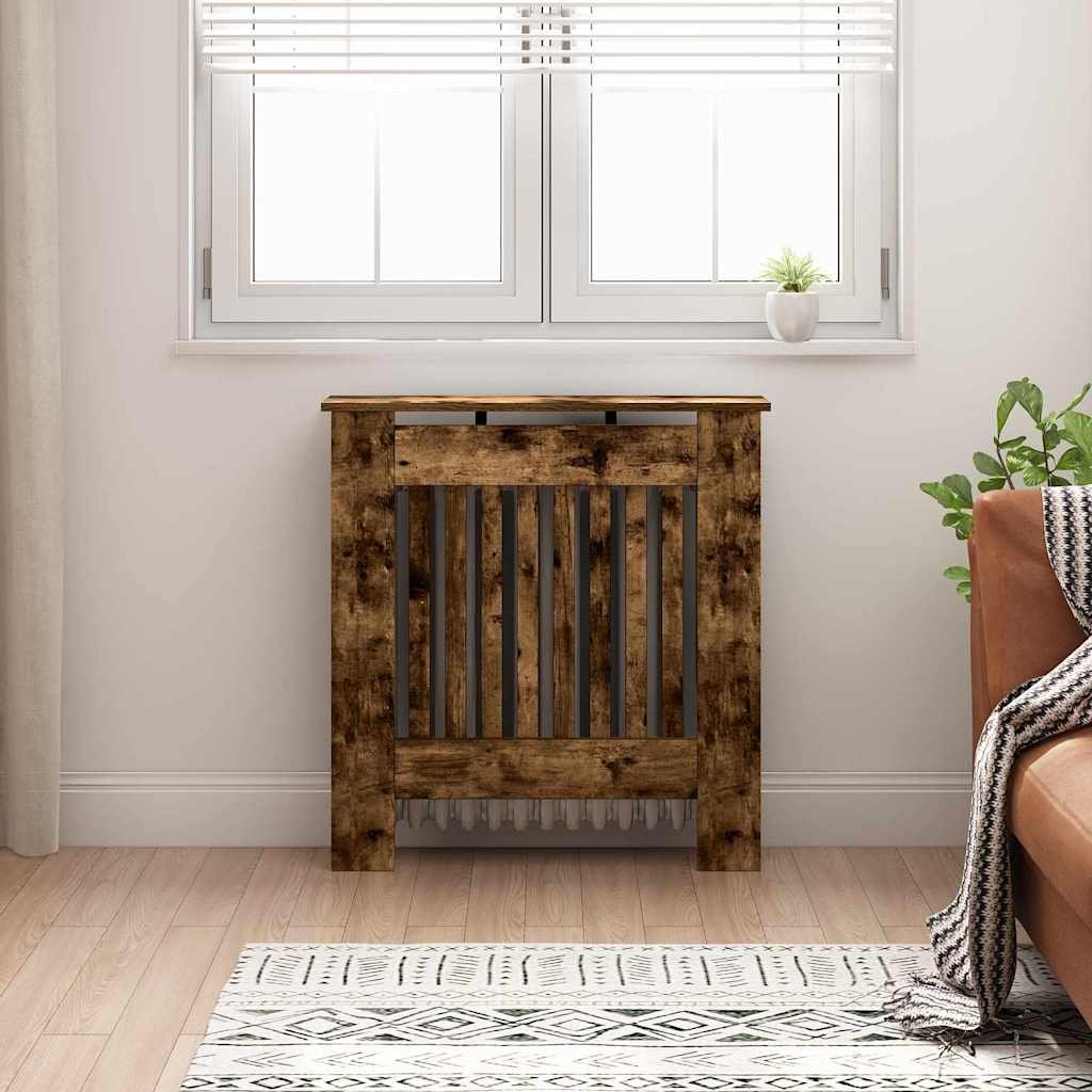 Walplus Engineered Wood Radiator Cover - Smoked Oak - 78 x 19 x 81.5 cm
