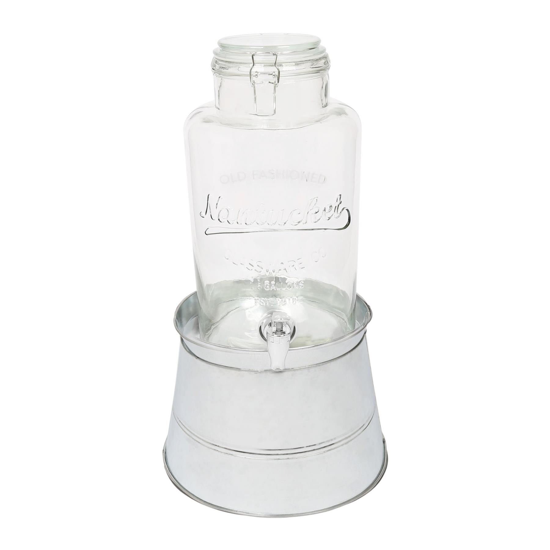 Rink Drink Glass Drinks Dispenser with Tap & Silver Bucket Stand