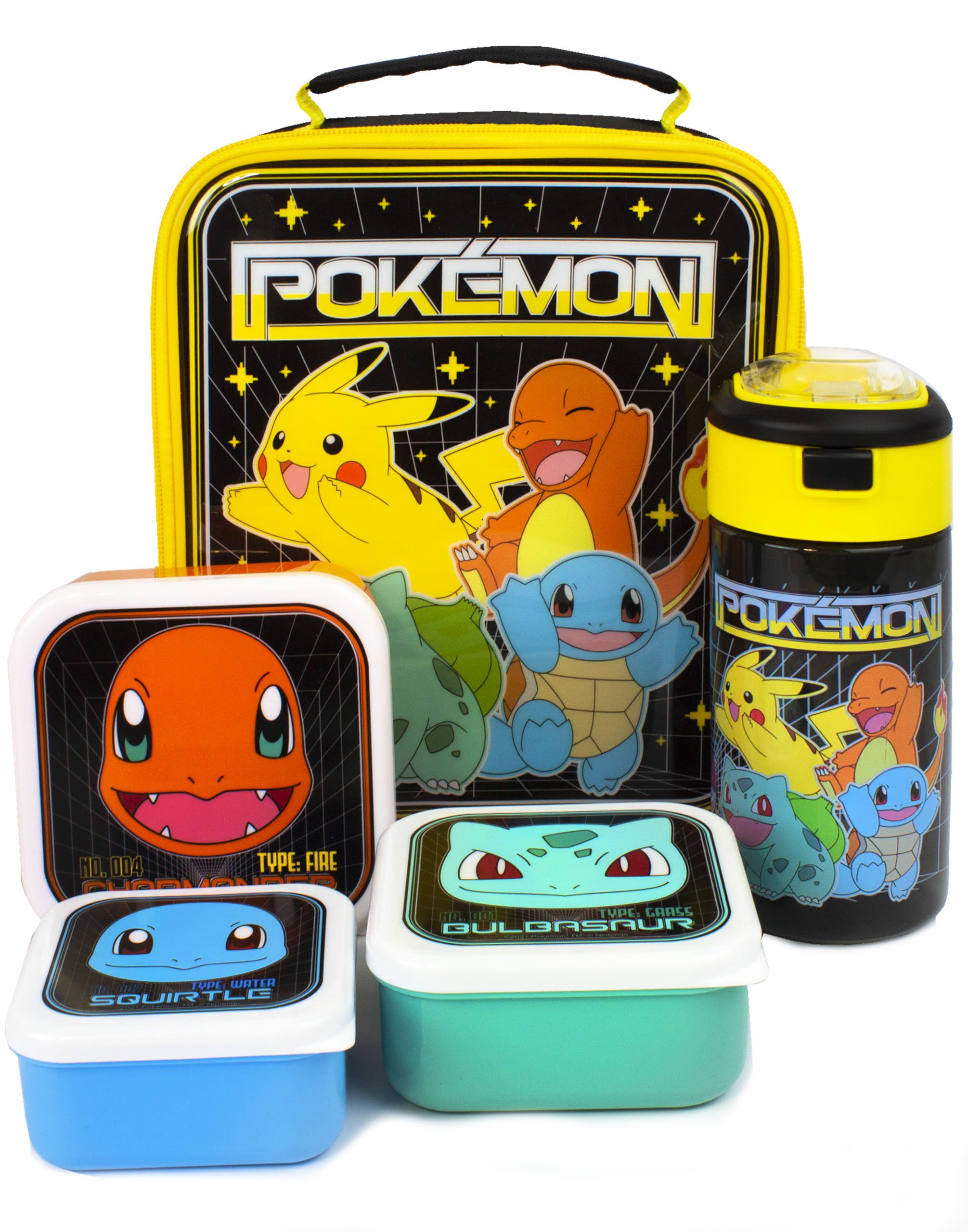 Pokemon Kids Unisex Lunch Bag, Lunch Box and Bottle Set - Multicoloured