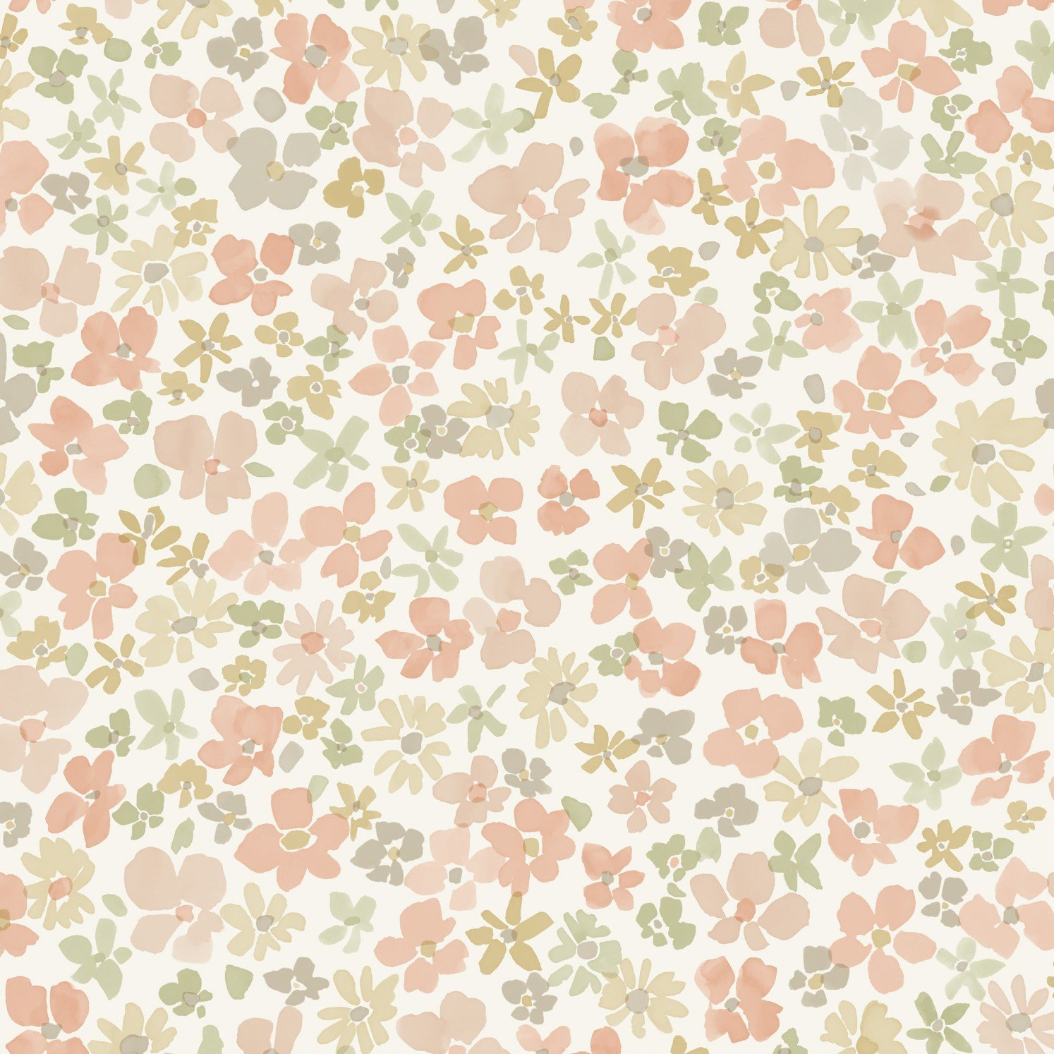 Grandeco Veronica Ditsy Daisy Floral Nursery Textured Wallpaper - Multi