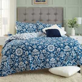 Deyongs Ornamental Tile Floral Floral Printed Duvet Set - Single