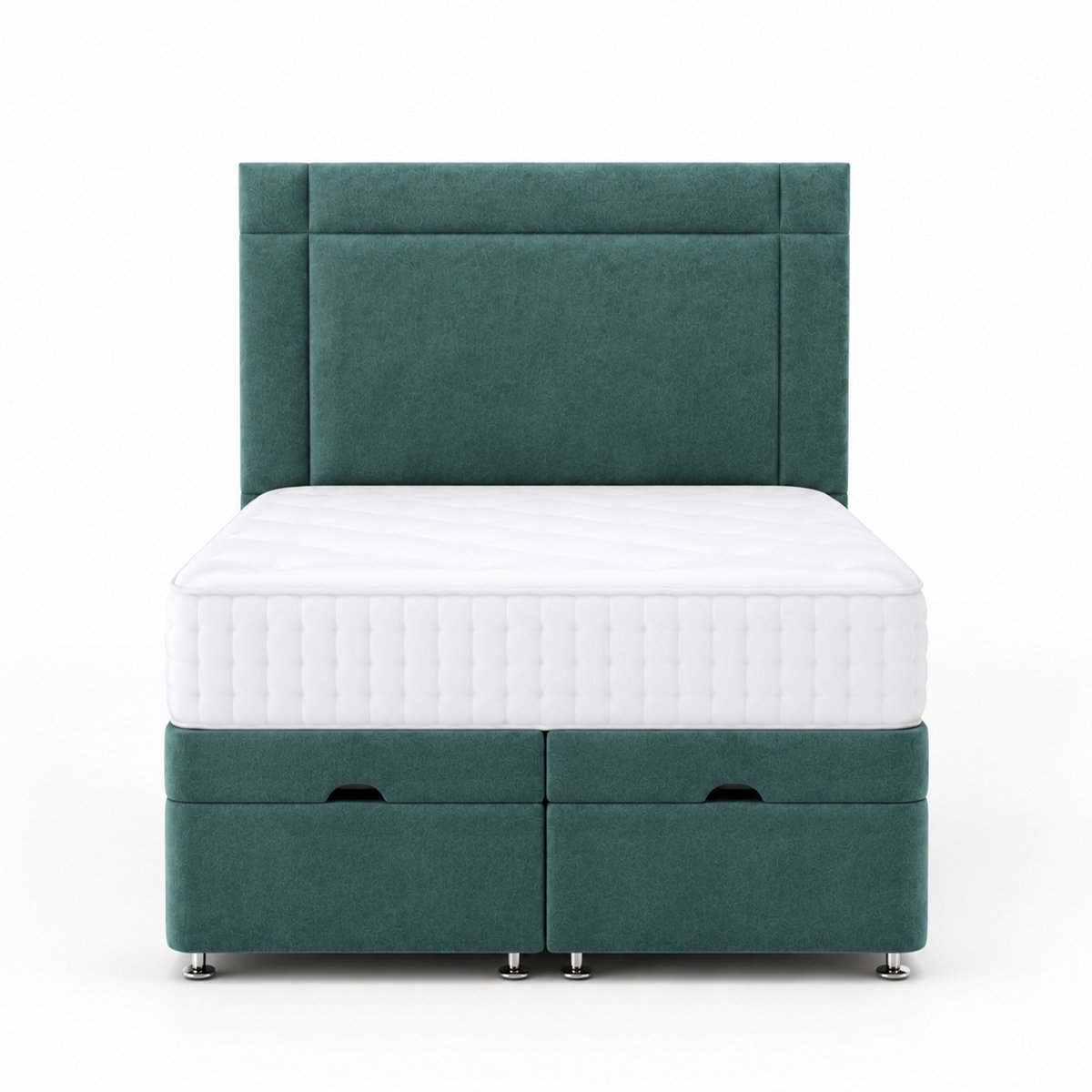Comfy Deluxe  Jasper   4ft6 Double  End Lift Ottoman Bed Set - Emerald Green