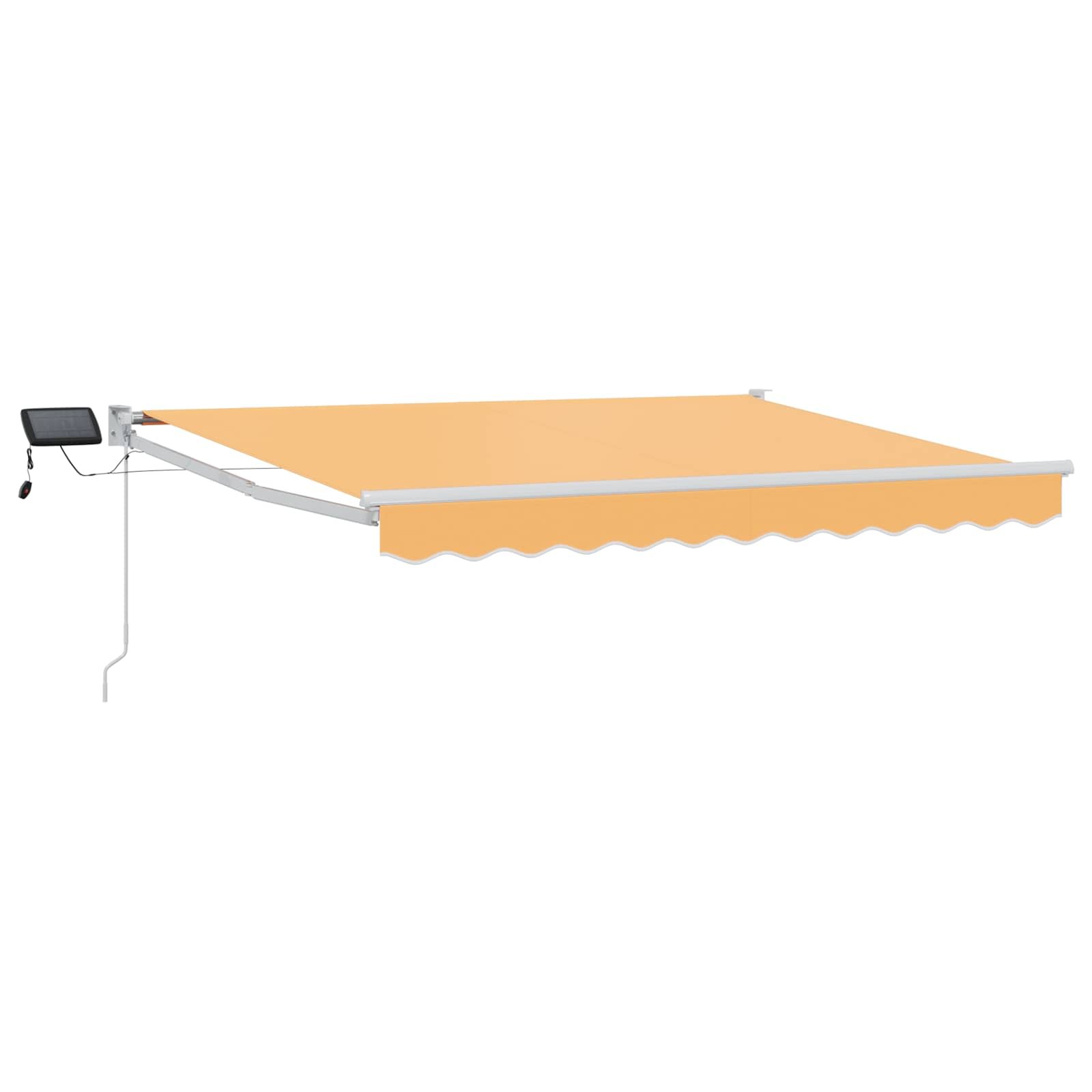 Walplus Electric Aluminium Retractable Awning - Sand White Frame - 350 x 250 cm
