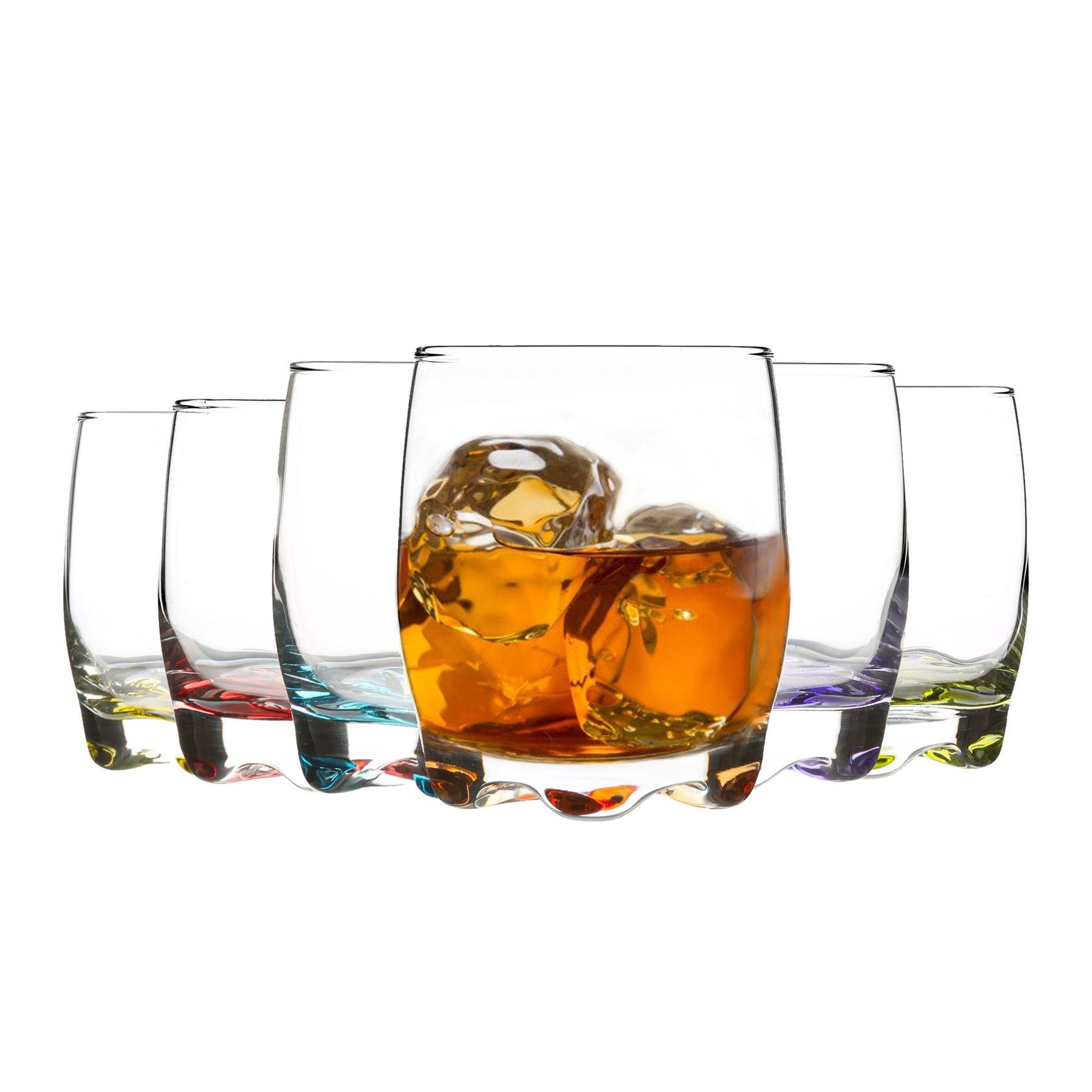 LAV Adora Coloured Water Glasses - 6 Colours - Pack of 6