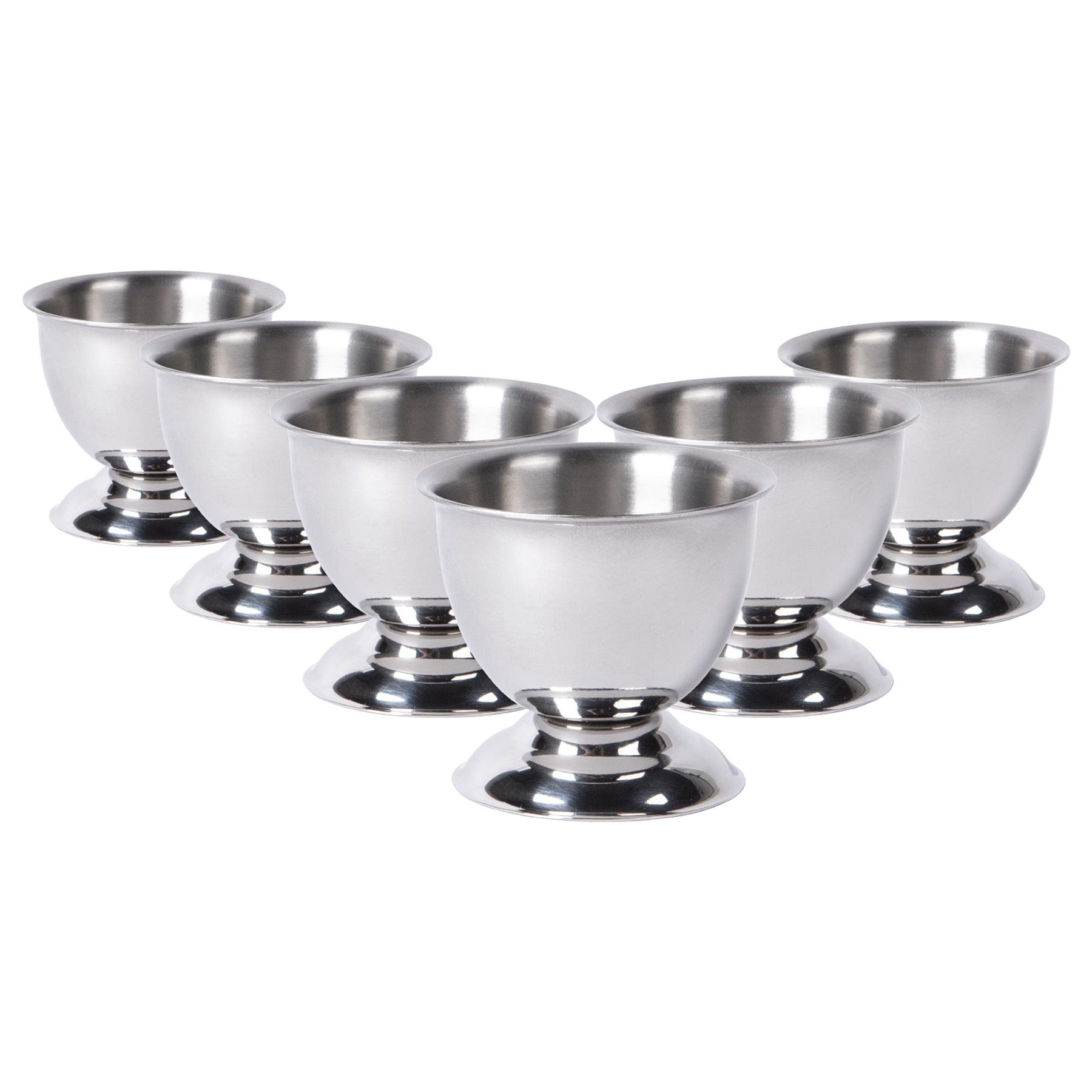 Argon Tableware Stainless Steel Egg Cup - Pack of 6