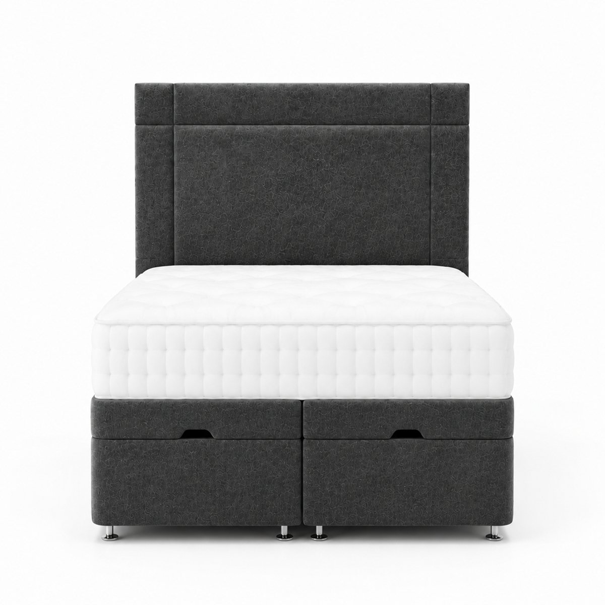 Comfy Deluxe  Jasper   6ft Super King  End Lift Ottoman Bed Set - Charcoal